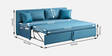 Maya Fabric Pull Out Sofa Cum Bed In Blue Colour