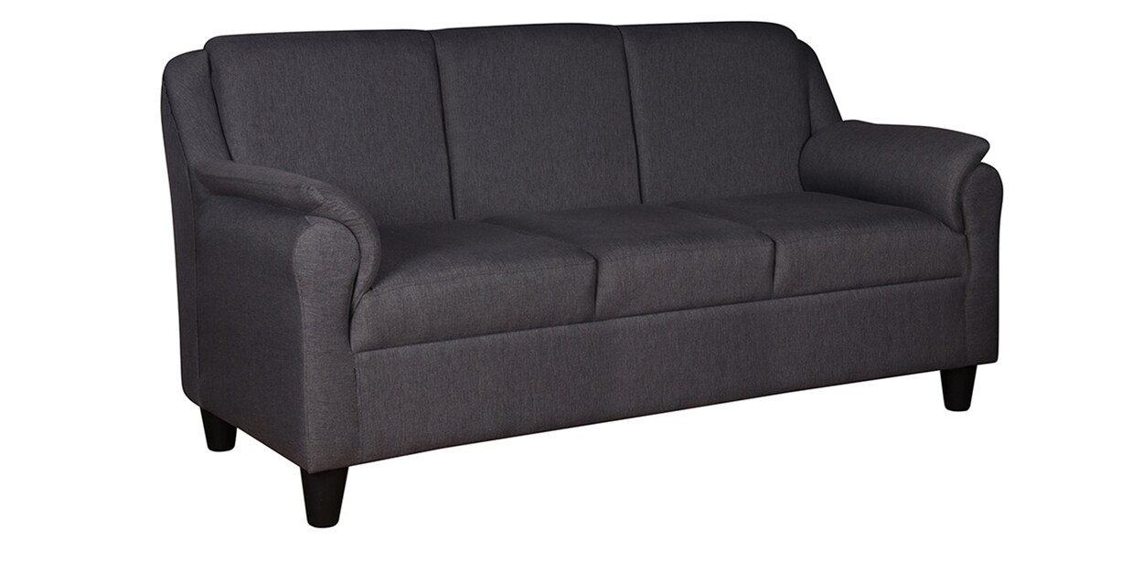 Buy Madison Fabric 3 Seater Sofa in Grey Colour Online Contemporary