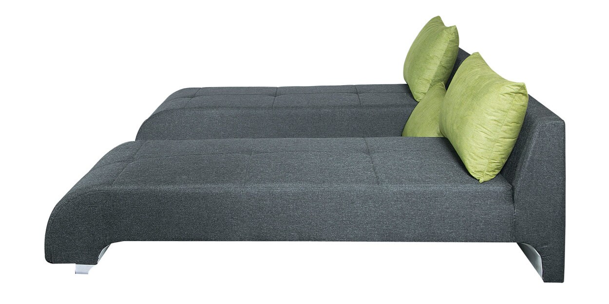 Buy Madrid Sofa Cum Bed In Grey & Green Colour By Parin Online Pull