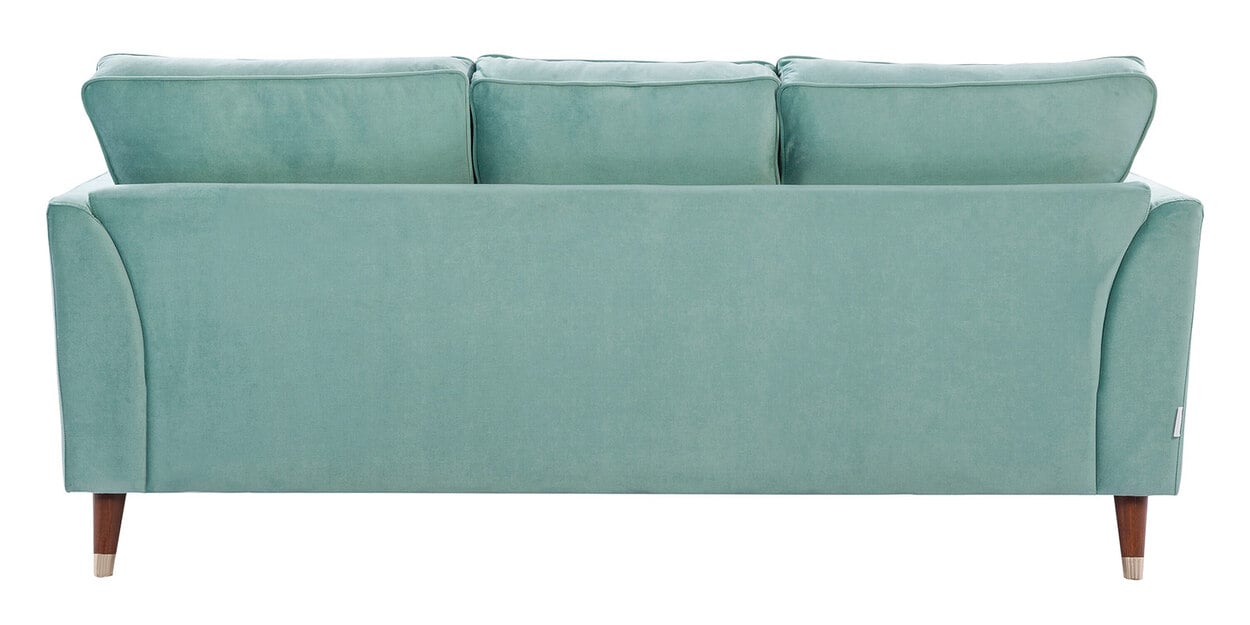 Buy Magnific Velvet 3 Seater Sofa in Green Colour by HomeTown Online