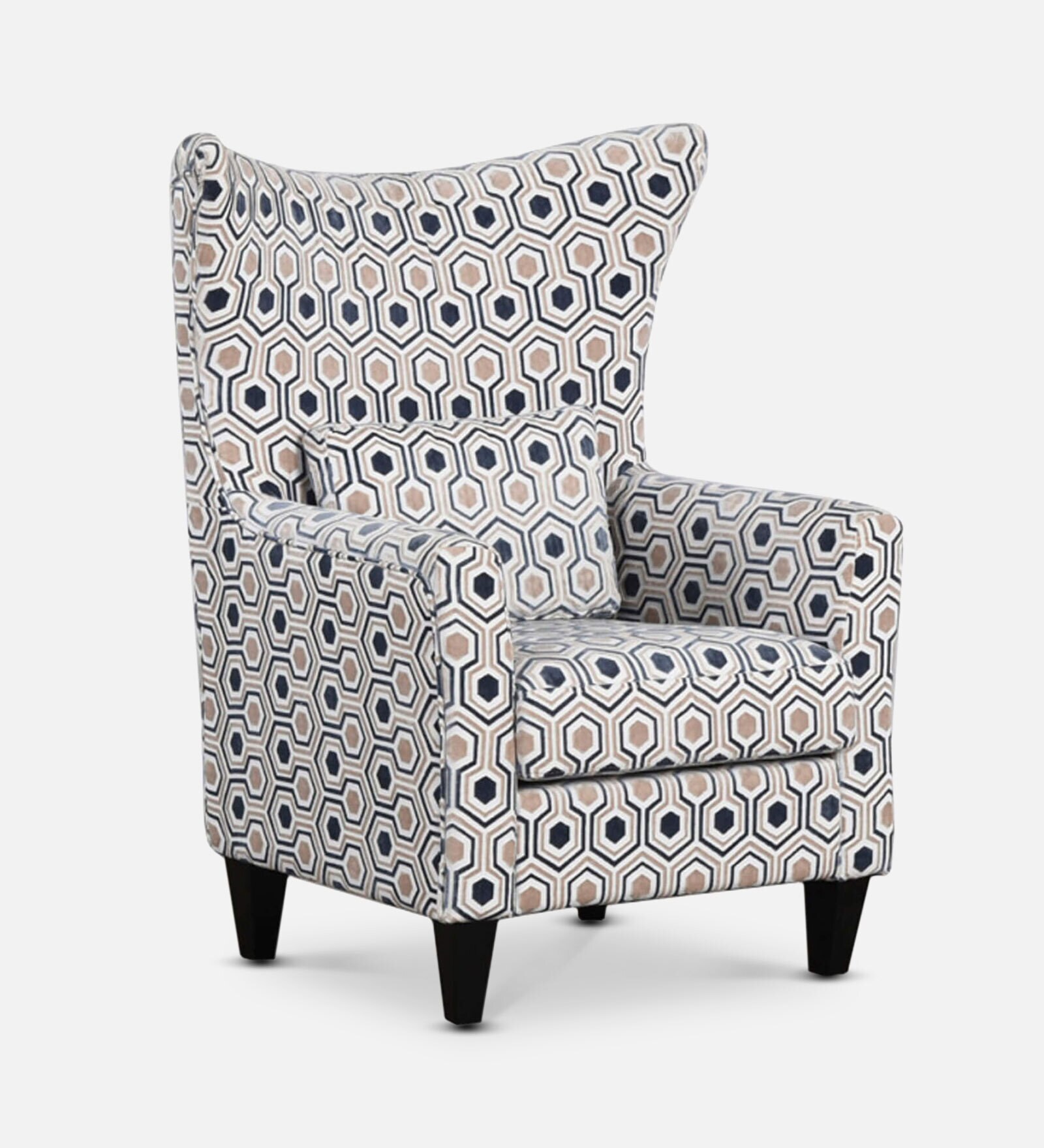 Excellon  Fabric 1 Seater Sofa in Beige Colour