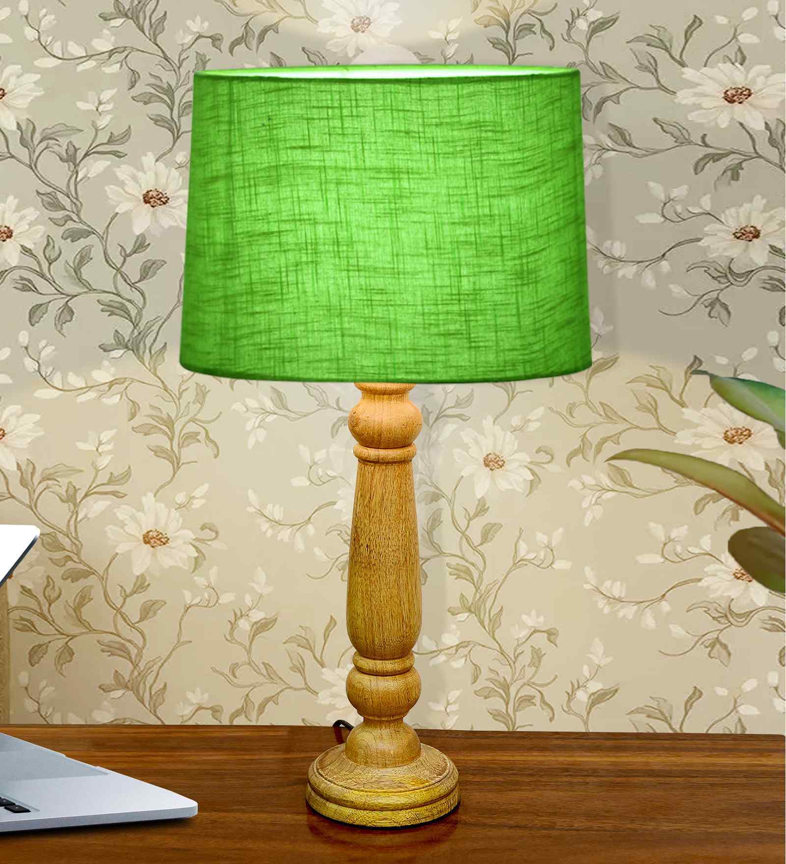 Mable Rustic Wood Table Lamp