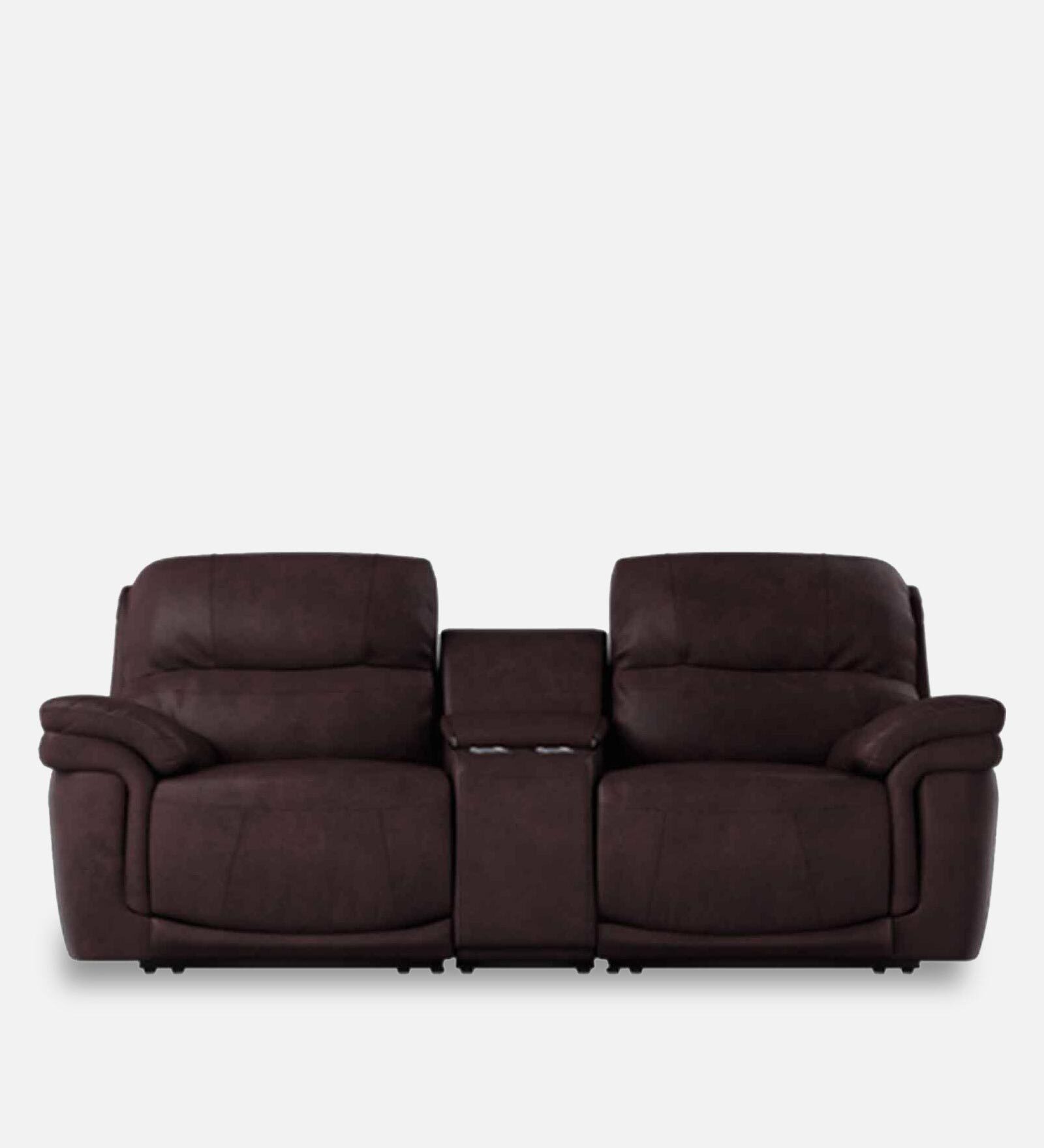 Mackenzie Fabric Manual 2 Seater Recliner in Dark Brown Colour Mackenzie Fabric Manual 2 Seater Recliner in Dark Brown Colour