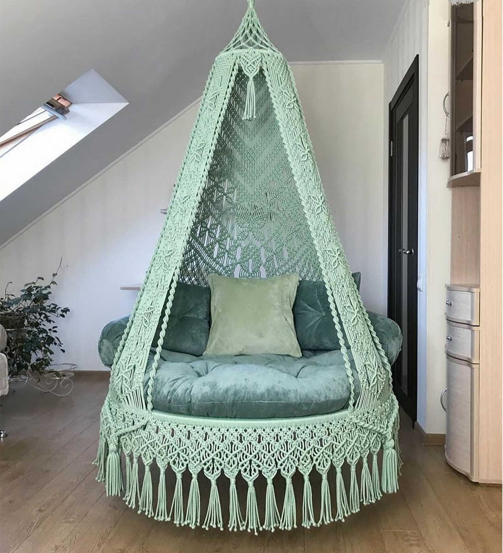 Fabric Swing in Green Colour