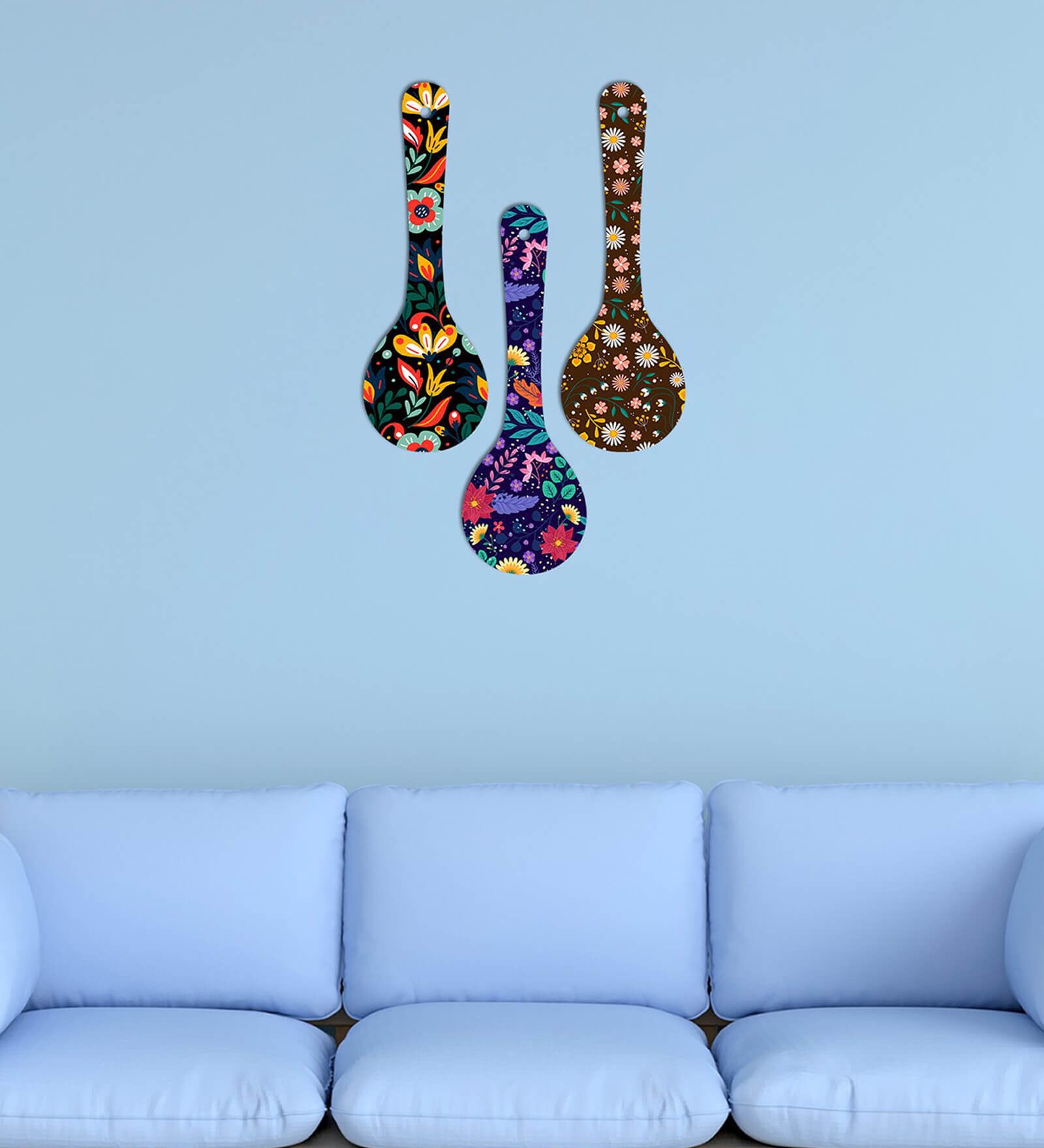 Madhubani Multicolour Engineered Wood Wall Hanging Quotes