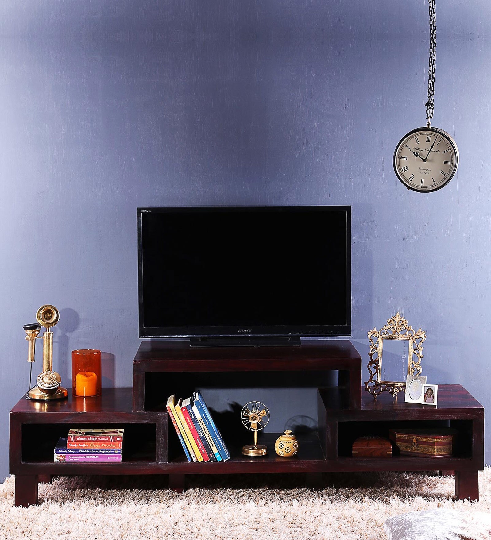 Buy Peshtigo Entertainment Unit in Passion Mahogany Finish by