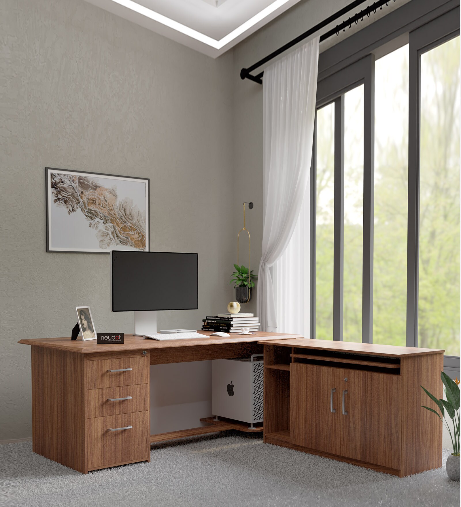 Buy Madison Executive Desk in Leon Teak Finish Online Executive Desks