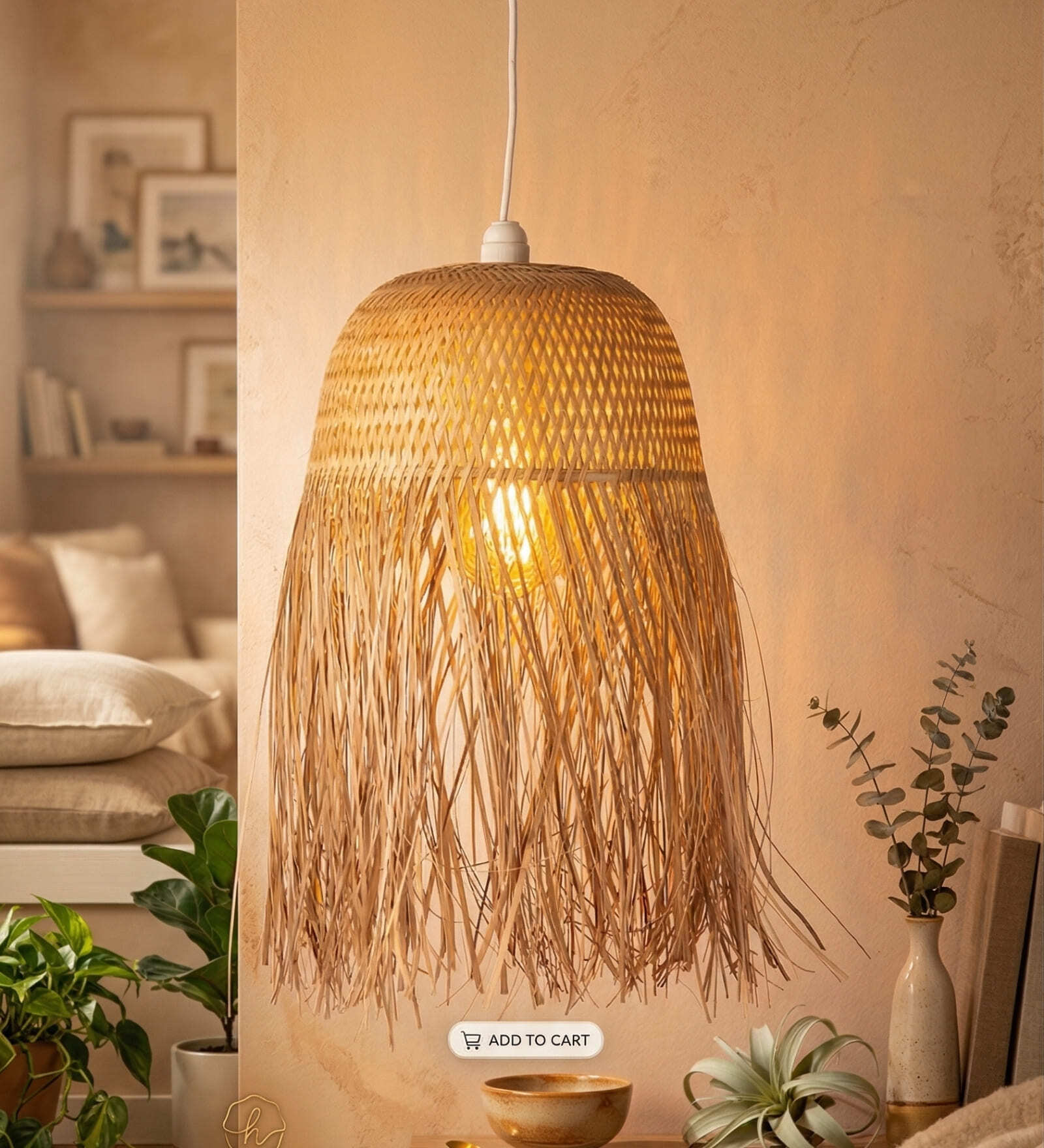 Magha Bamboo Pendant Lamp Hanging Light Natural