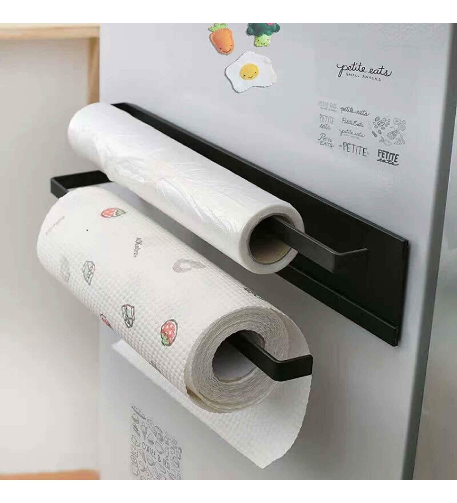 Black Carbon Steel Magnetic Double Tissue Holder