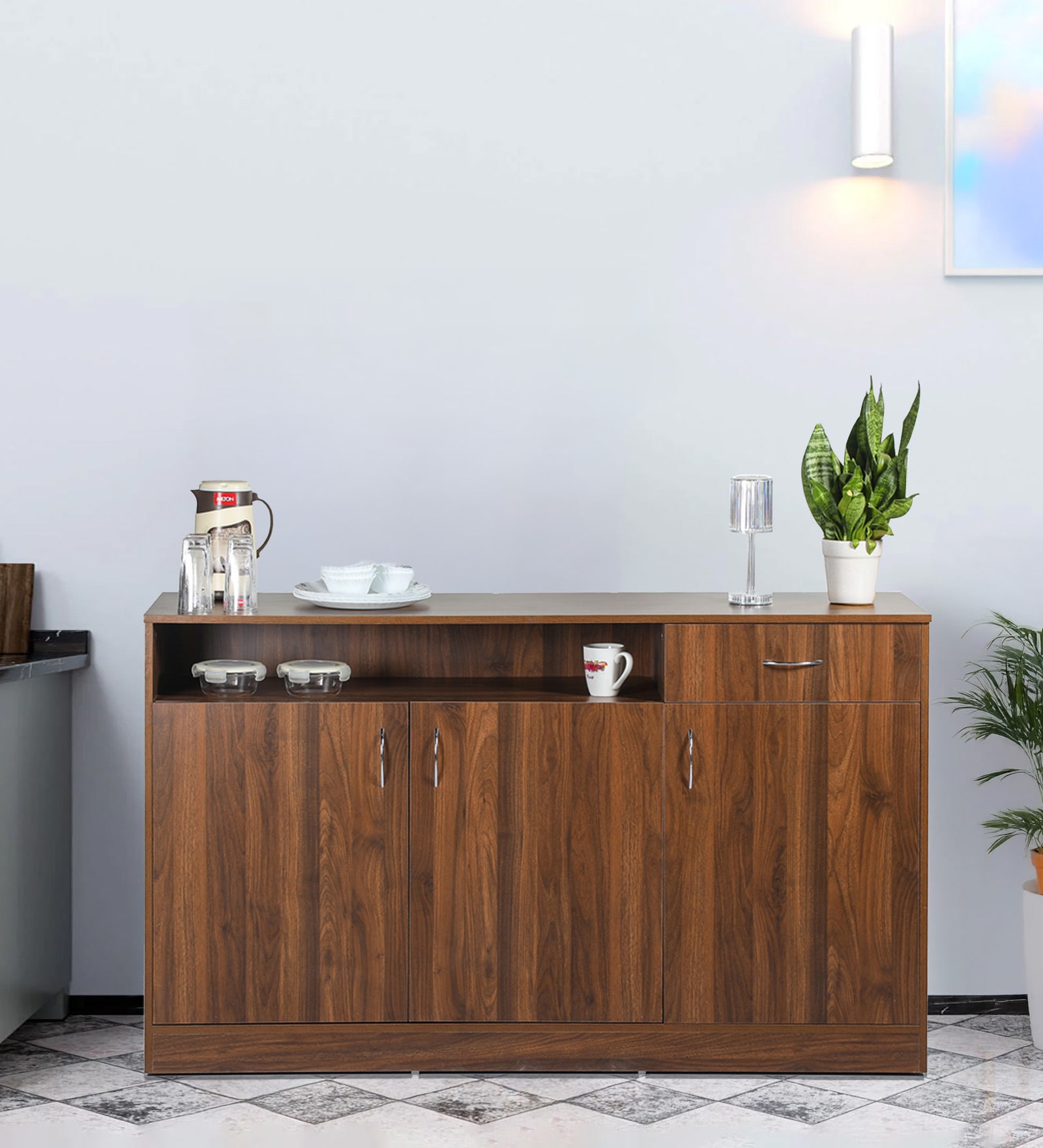 Teshio Sideboard in Walnut Finish