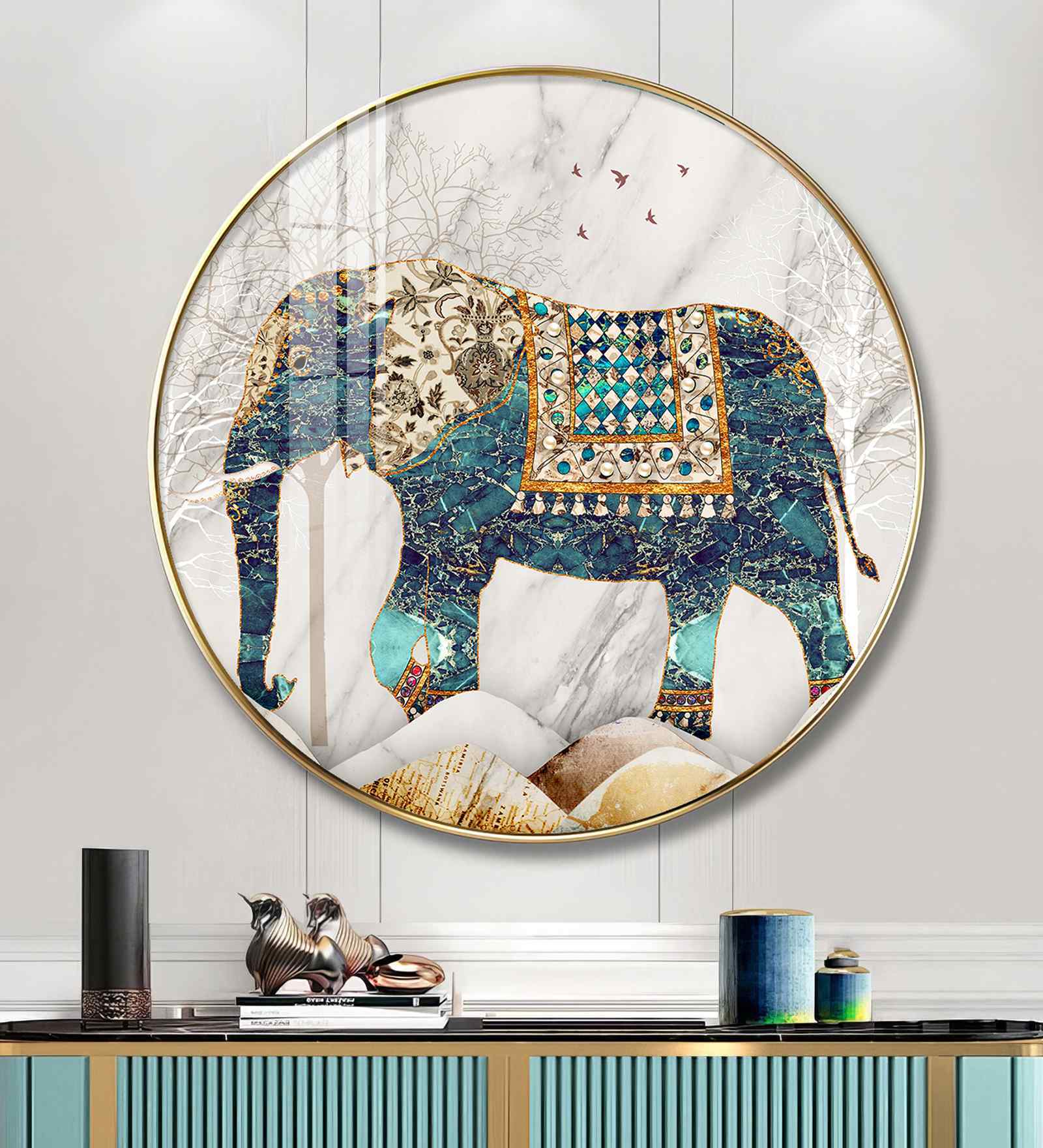 Majestic Alpha Acrylic Round Wall Art