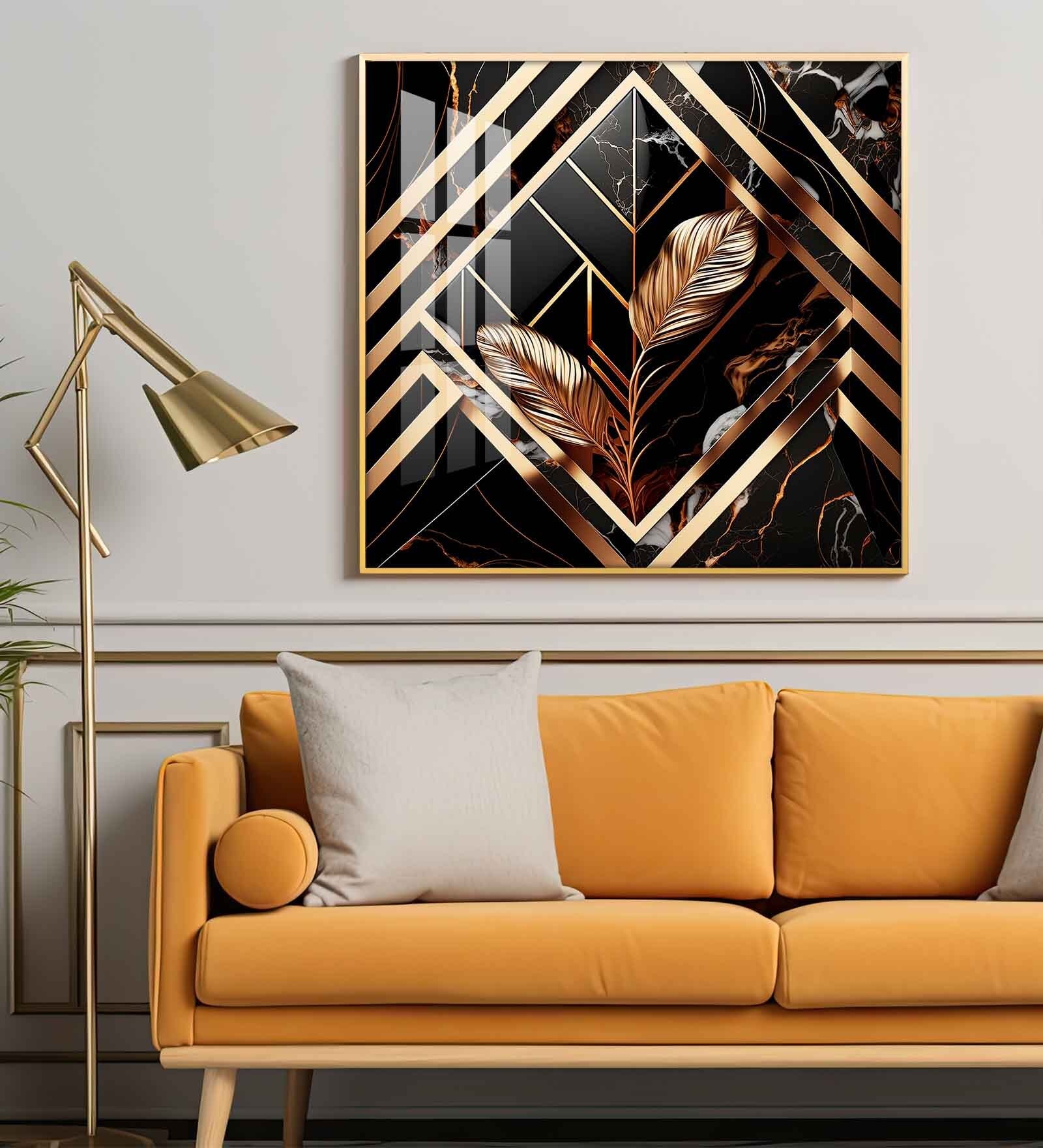 Majestic Fusion Glass Finish Square Wall Art