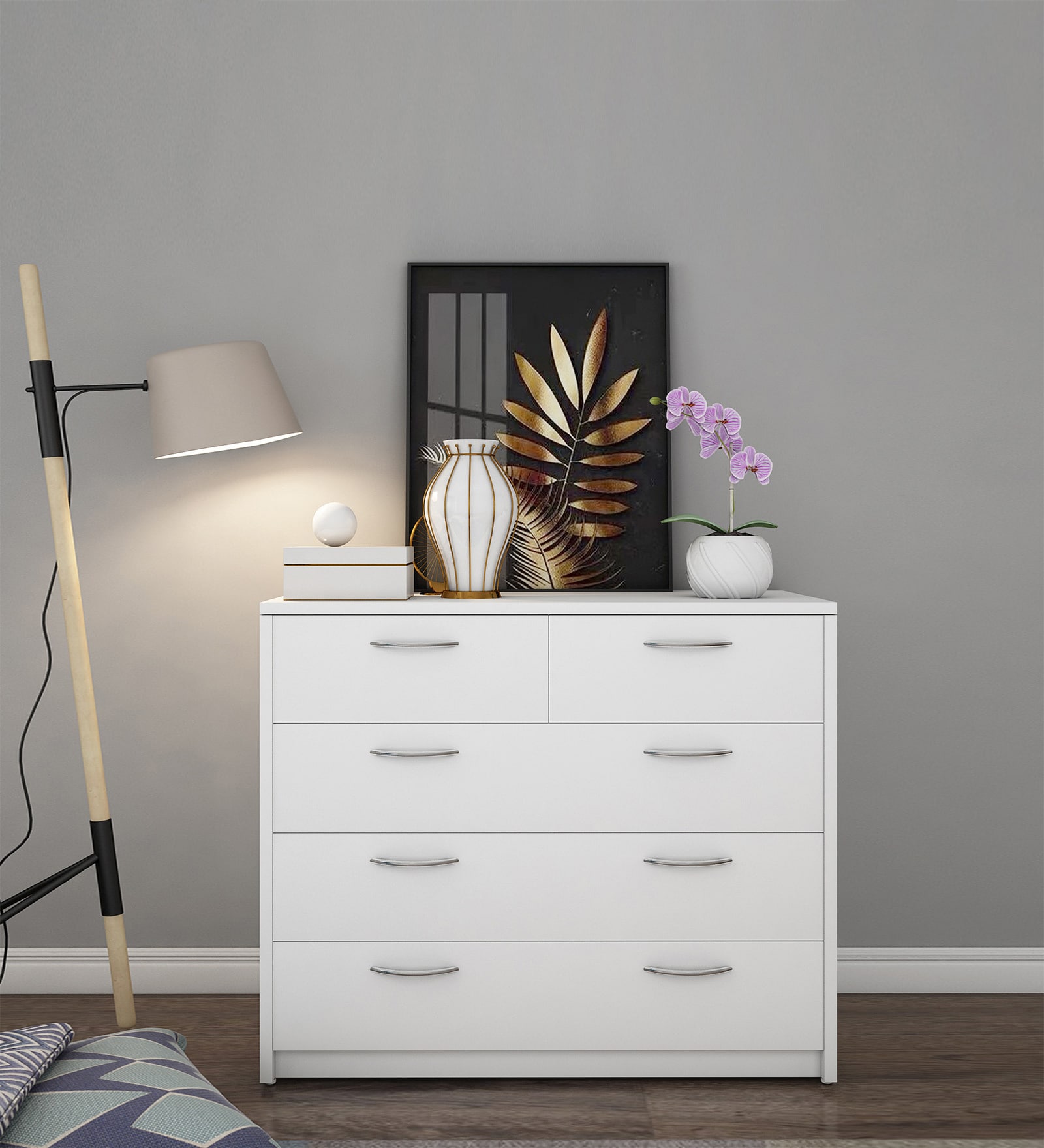 Buy Majesty Chest of Drawers in Frosty White Finish at 38 OFF by