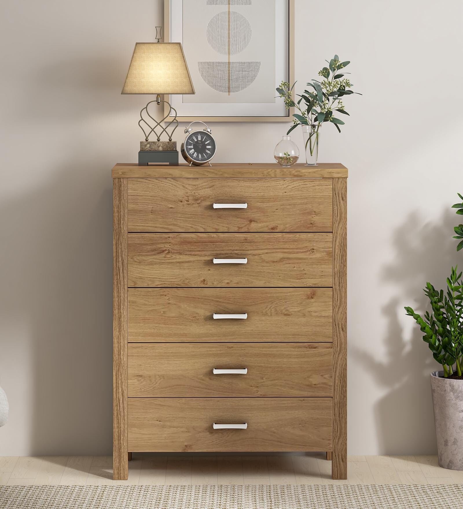 Mako Chest of Drawers in Oak Finish