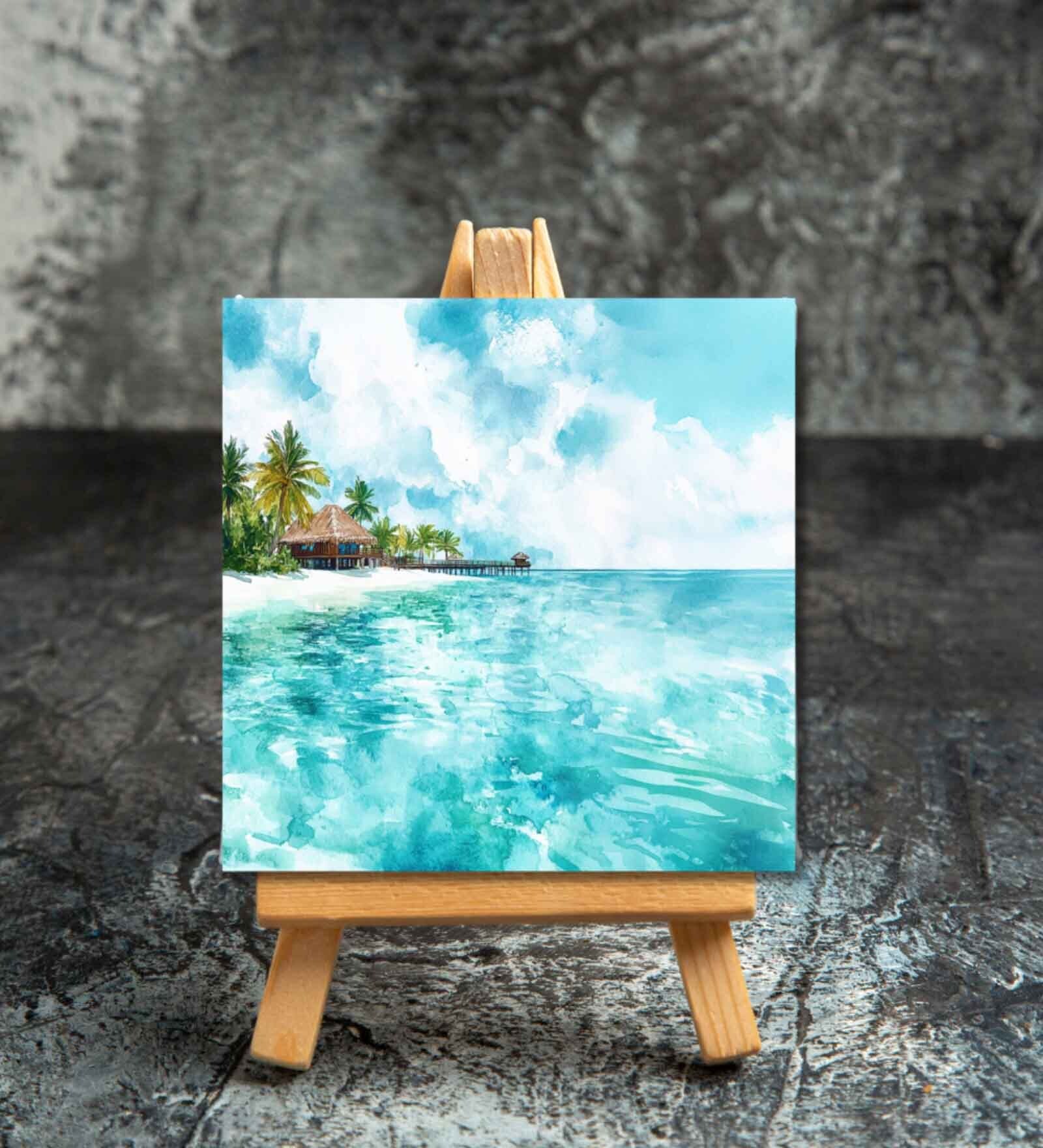 Maldives Seascape Mini Canvas Frame
