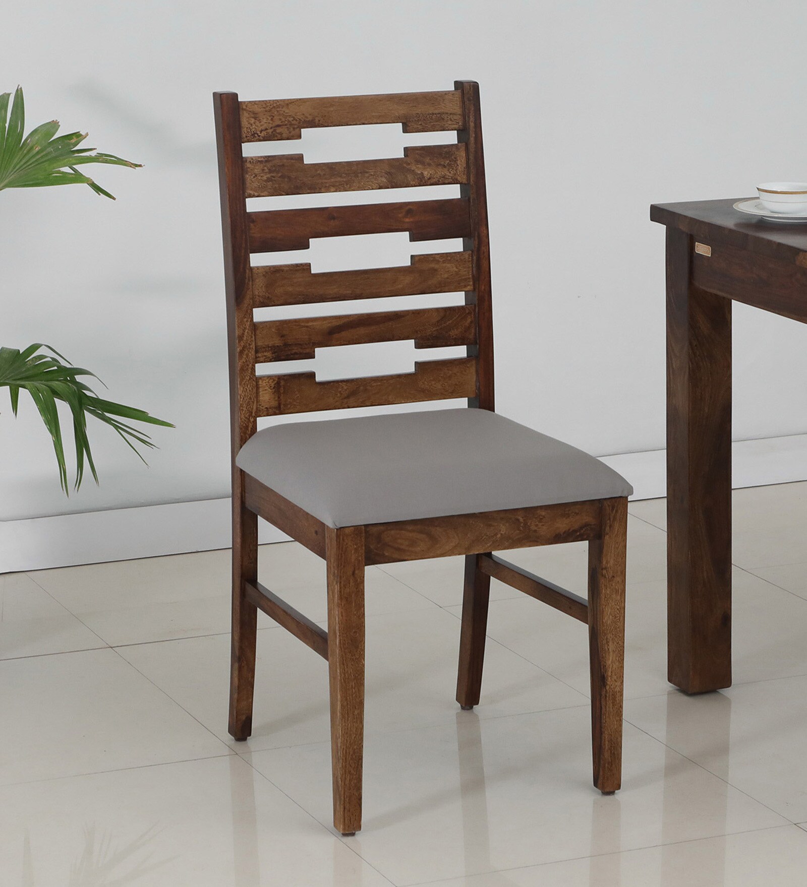 Malmo Sheesham Wood Dining Chair in Scratch Resistant Provincial Teak Finish (Set Of 2)