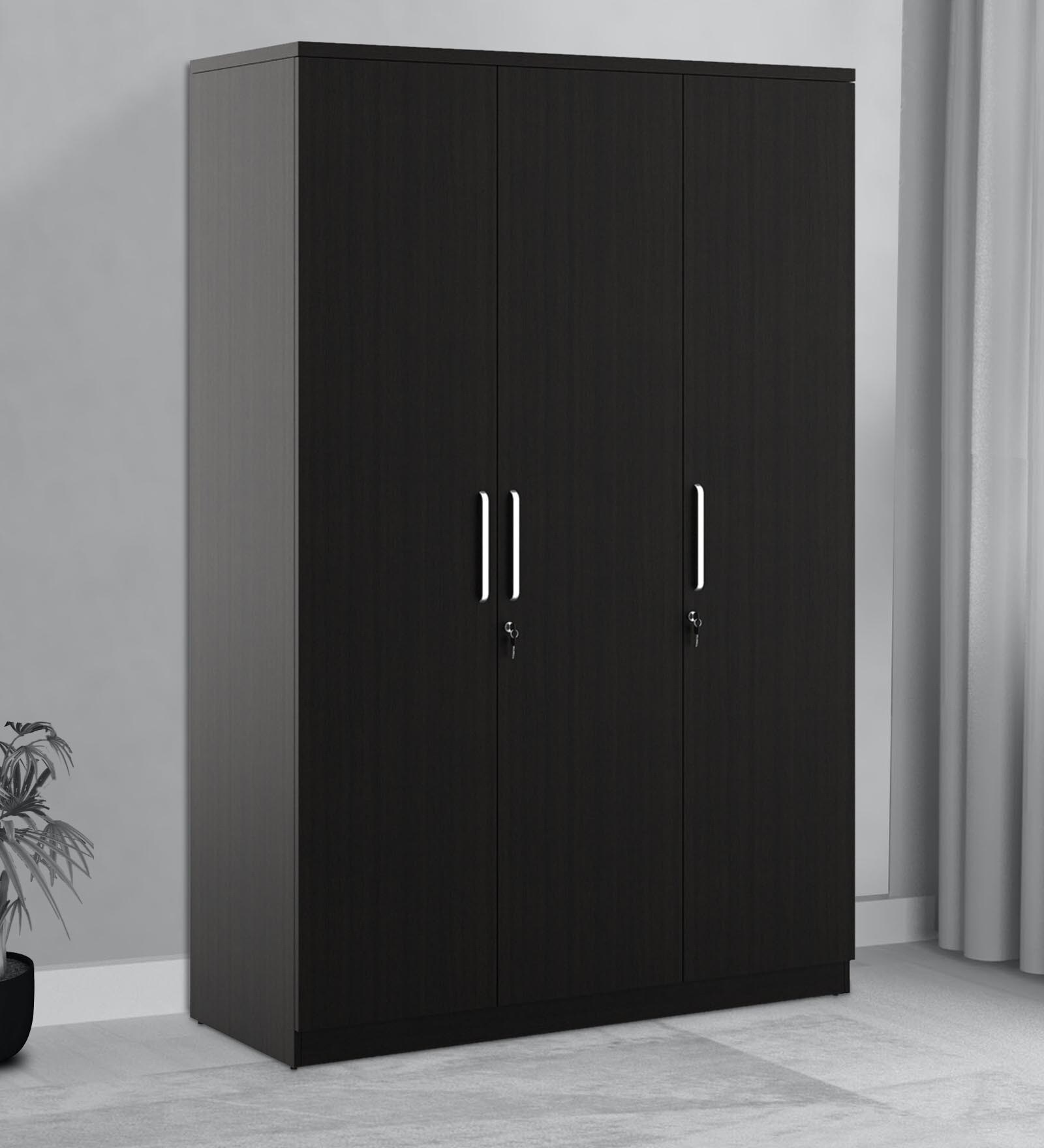 Buy Malta 3 Door Wardrobe in Brown Finish by Home Centre Online 3