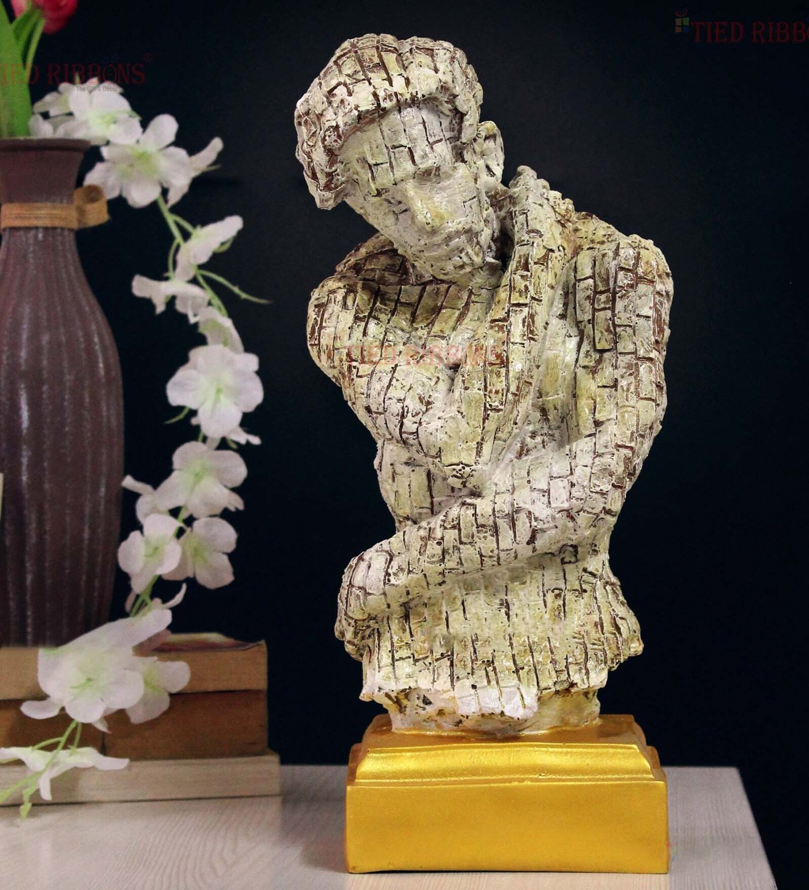Buy Man Sitting in Thinking Position Polyresin Figurine by Tied Ribbons