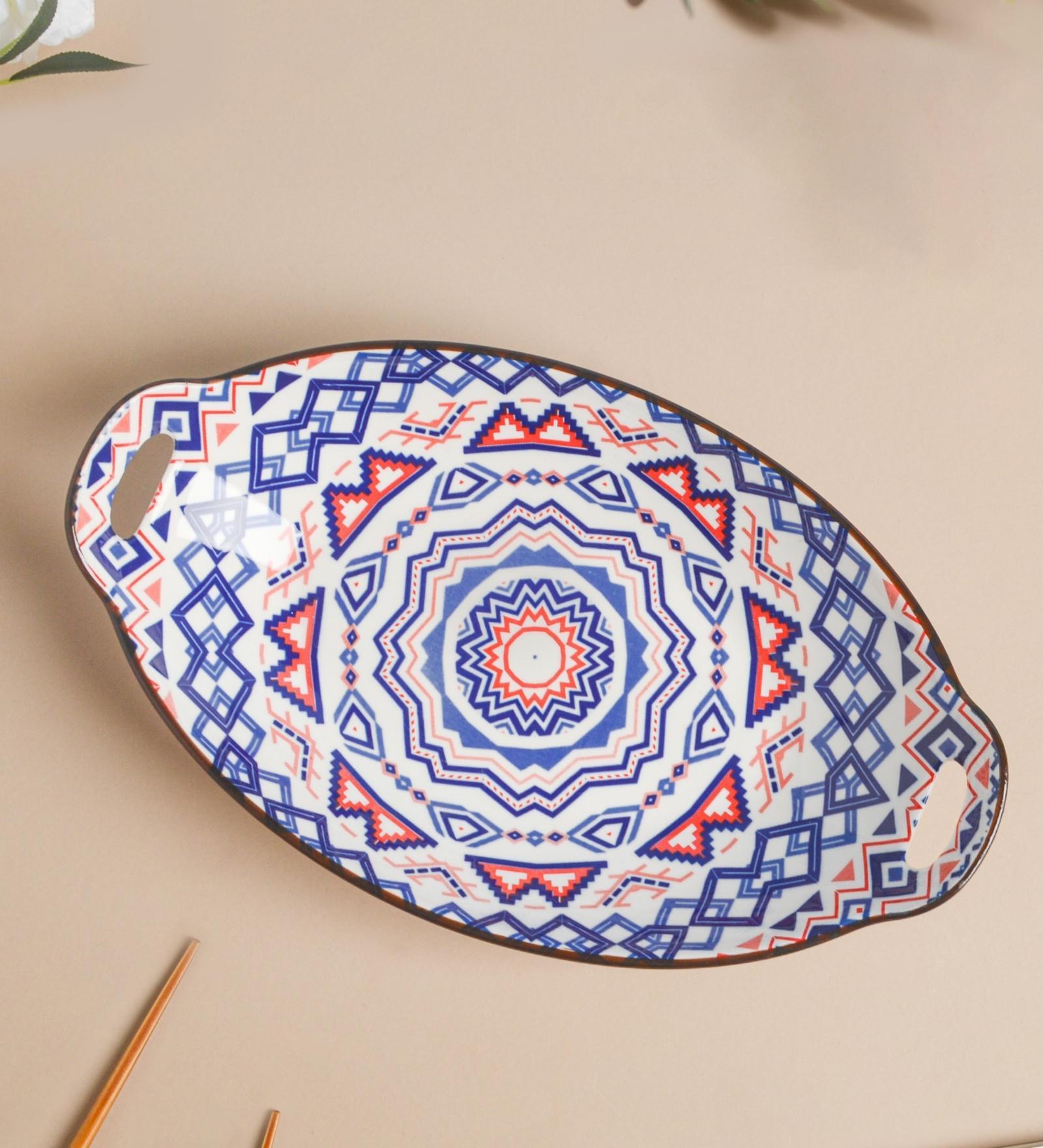 Buy Mandala 700ml Blue Ceramic Baking Dish at 18 OFF by Nestasia