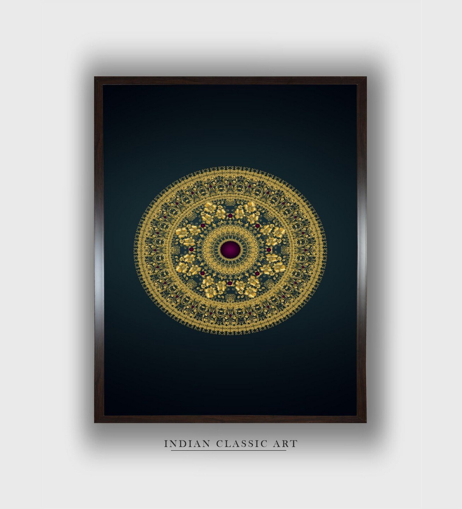 Mandala Canvas Framed Wall Painting