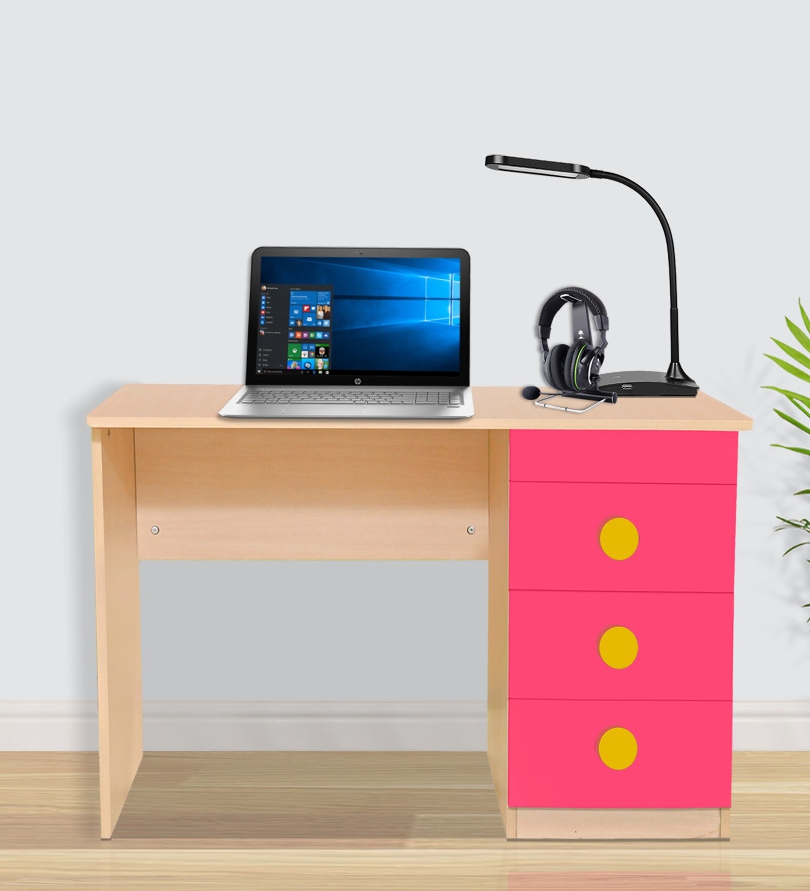 Mandarin Kids Study Table In Pink Colour