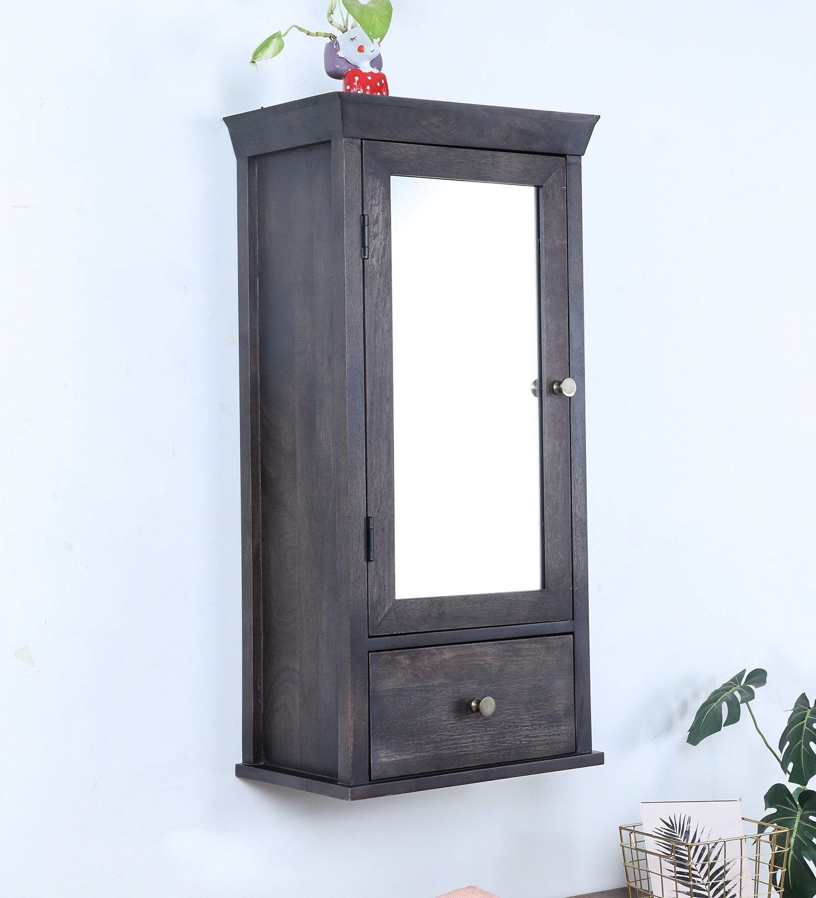 Buy Mango Wood Black 3 Compartment Bathroom by Crayton at 1