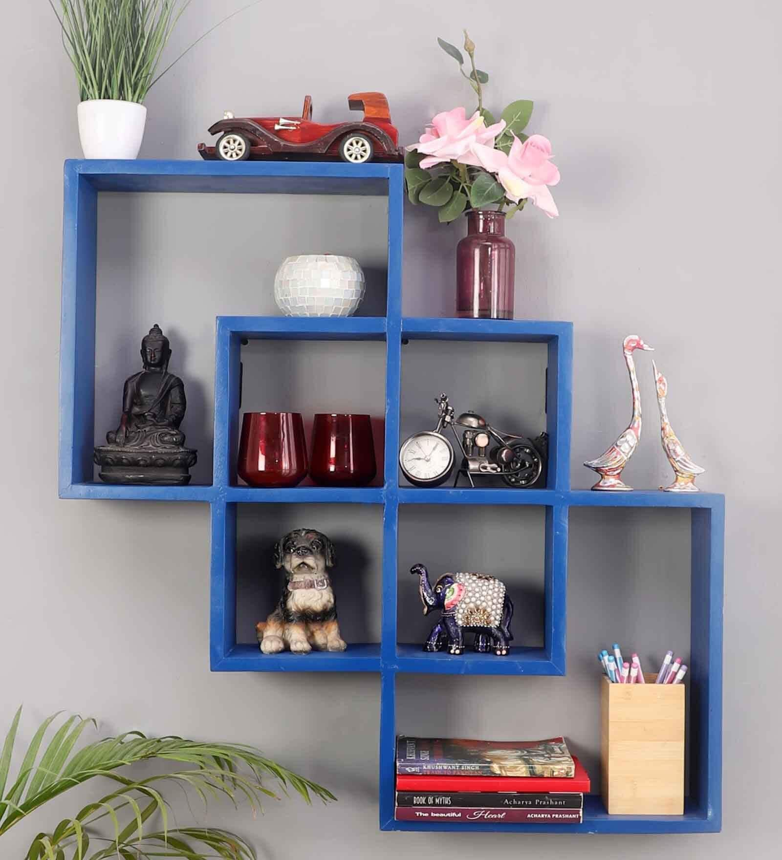 Buy Blue Mango Wood Wall Shelf At Off By The Urban Store Pepperfry