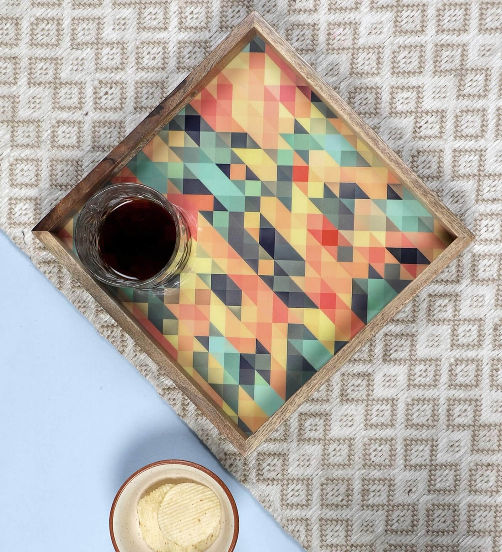 Mango Wood Square Serving Tray