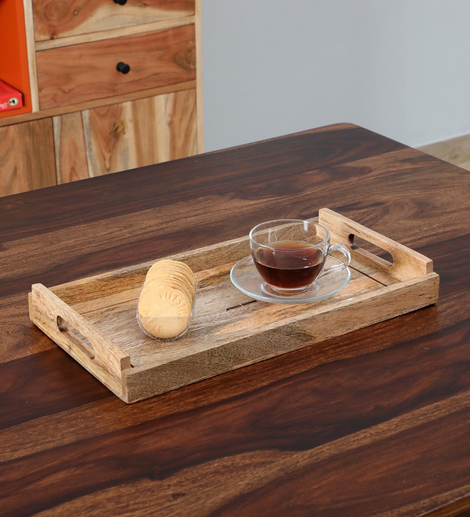 Mango Wood Serving Tray in Natural Finish