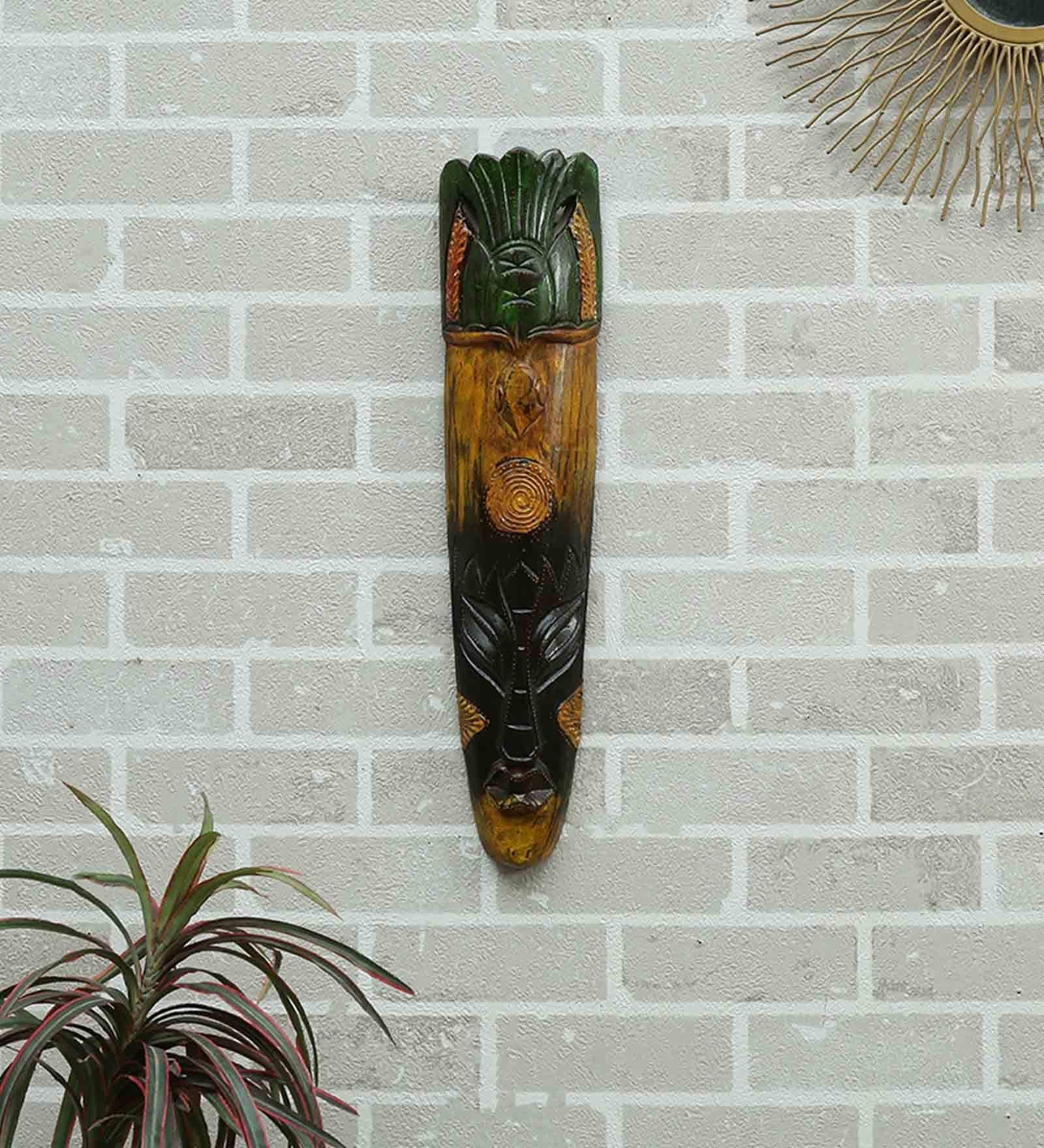 Mango Wood Wall Mask