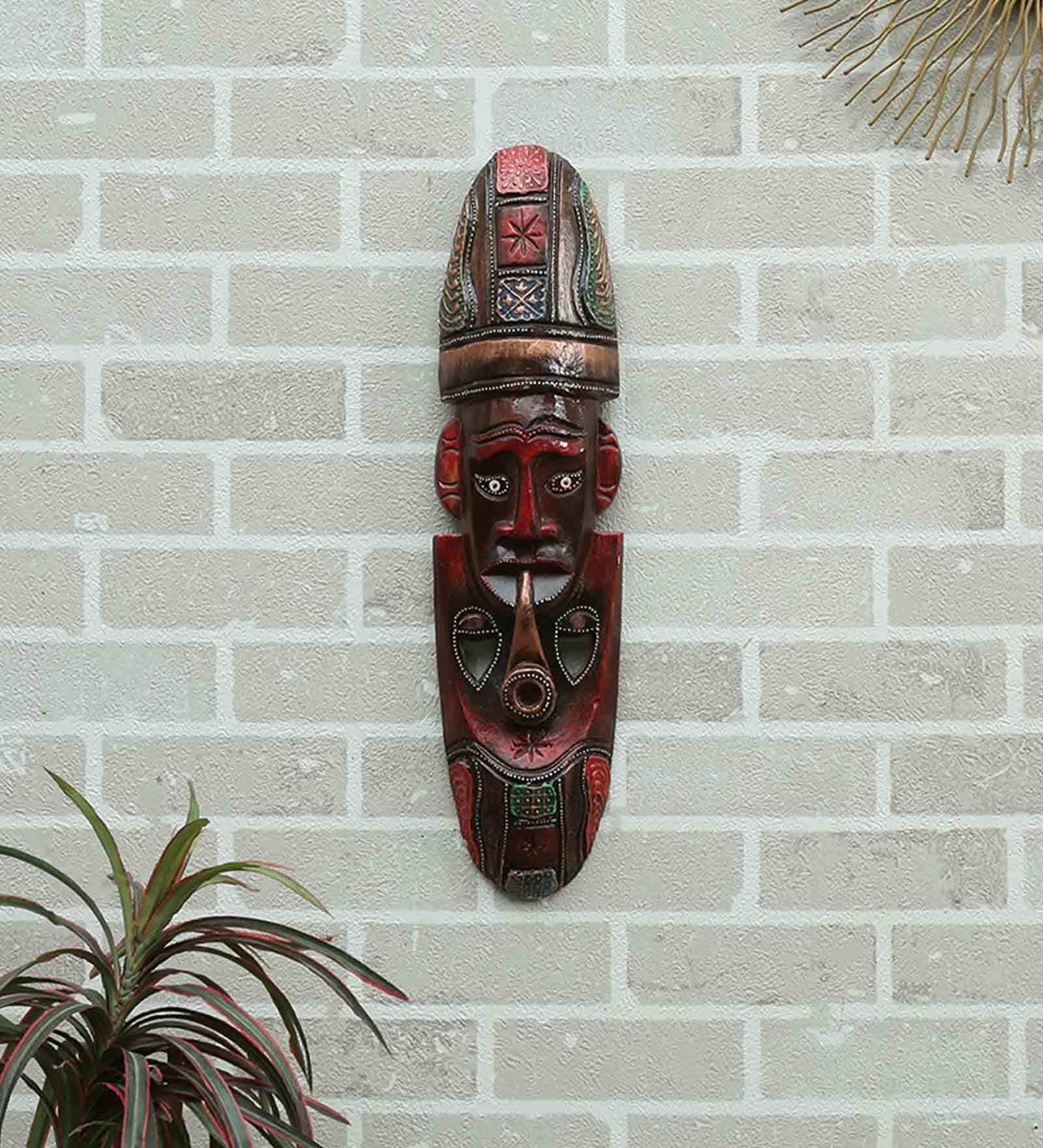 Mango Wood Patron Wall Mask