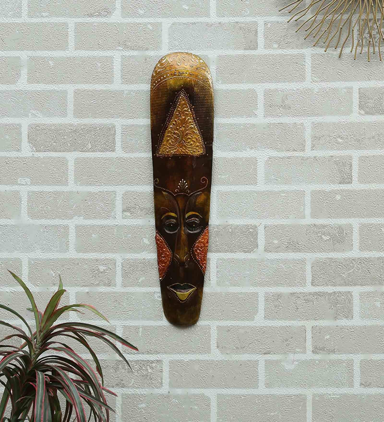Mango Wood Matrix Wall Mask