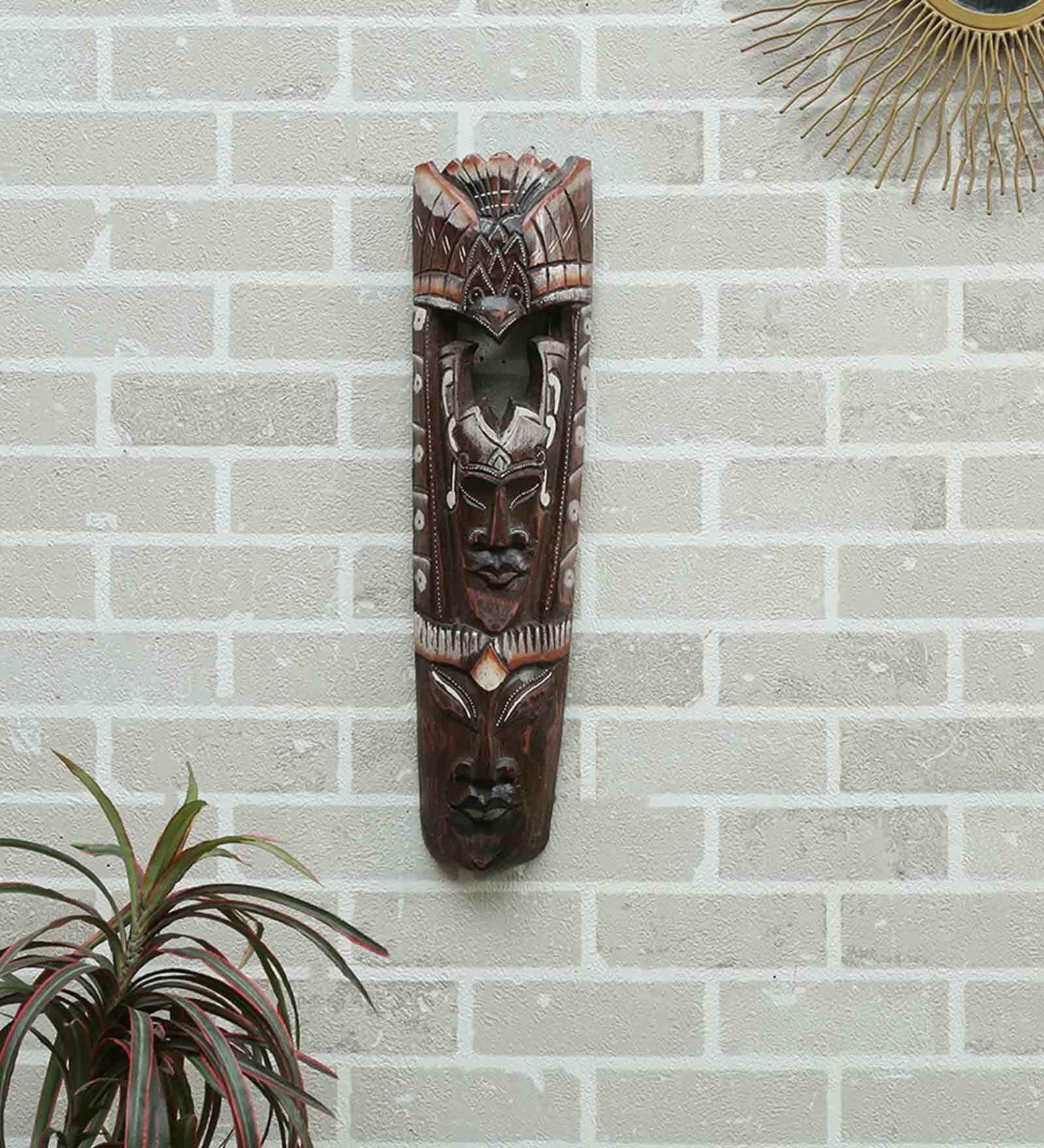 Mango Wood Wall Mask