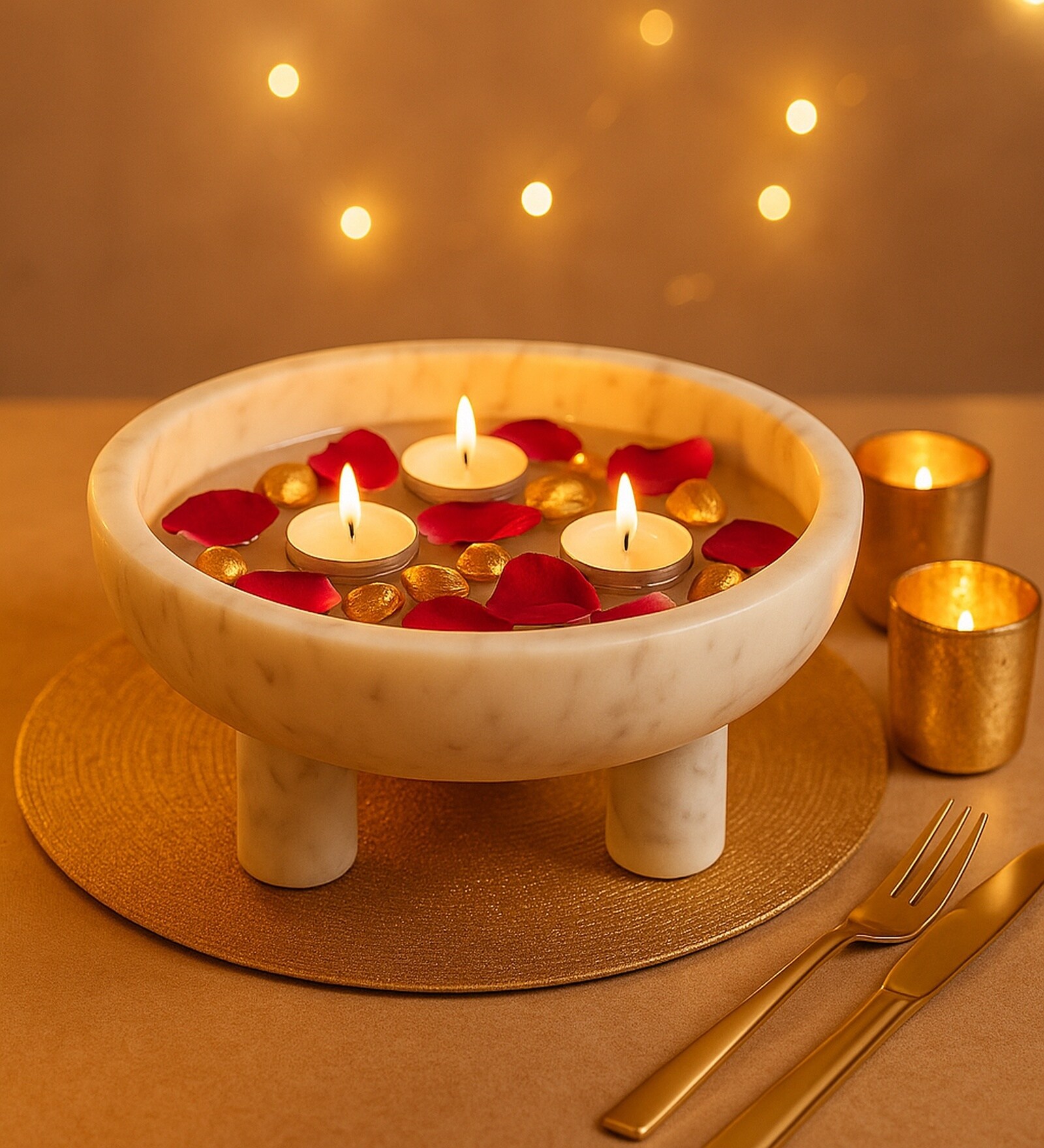 White Marble Bowl Urli