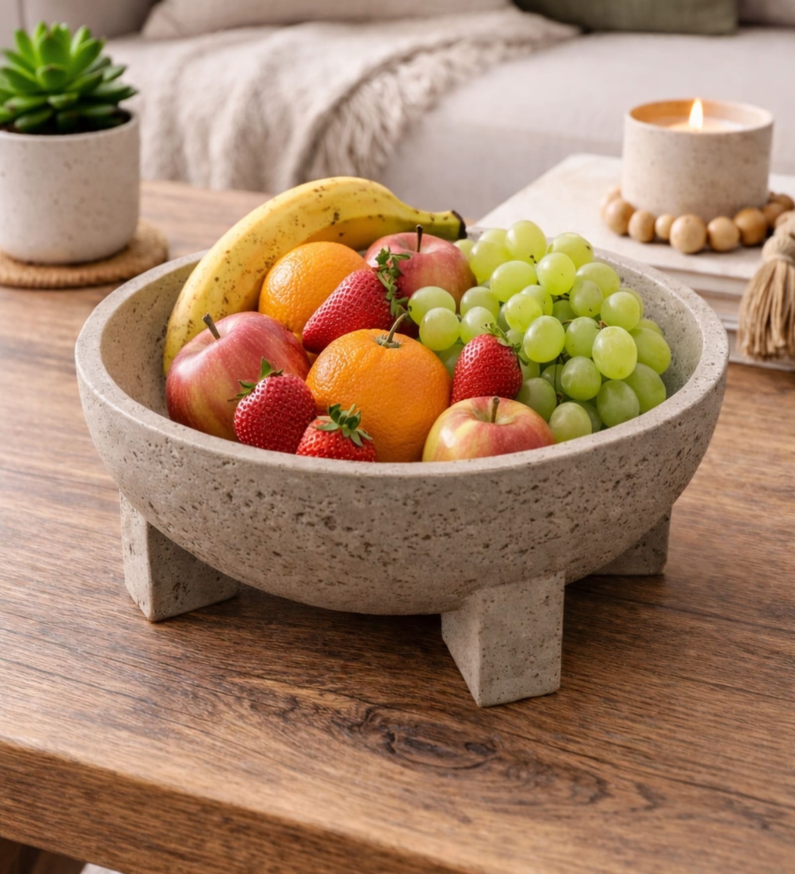 Marble Finish Elegant Centerpiece Urli Bowl