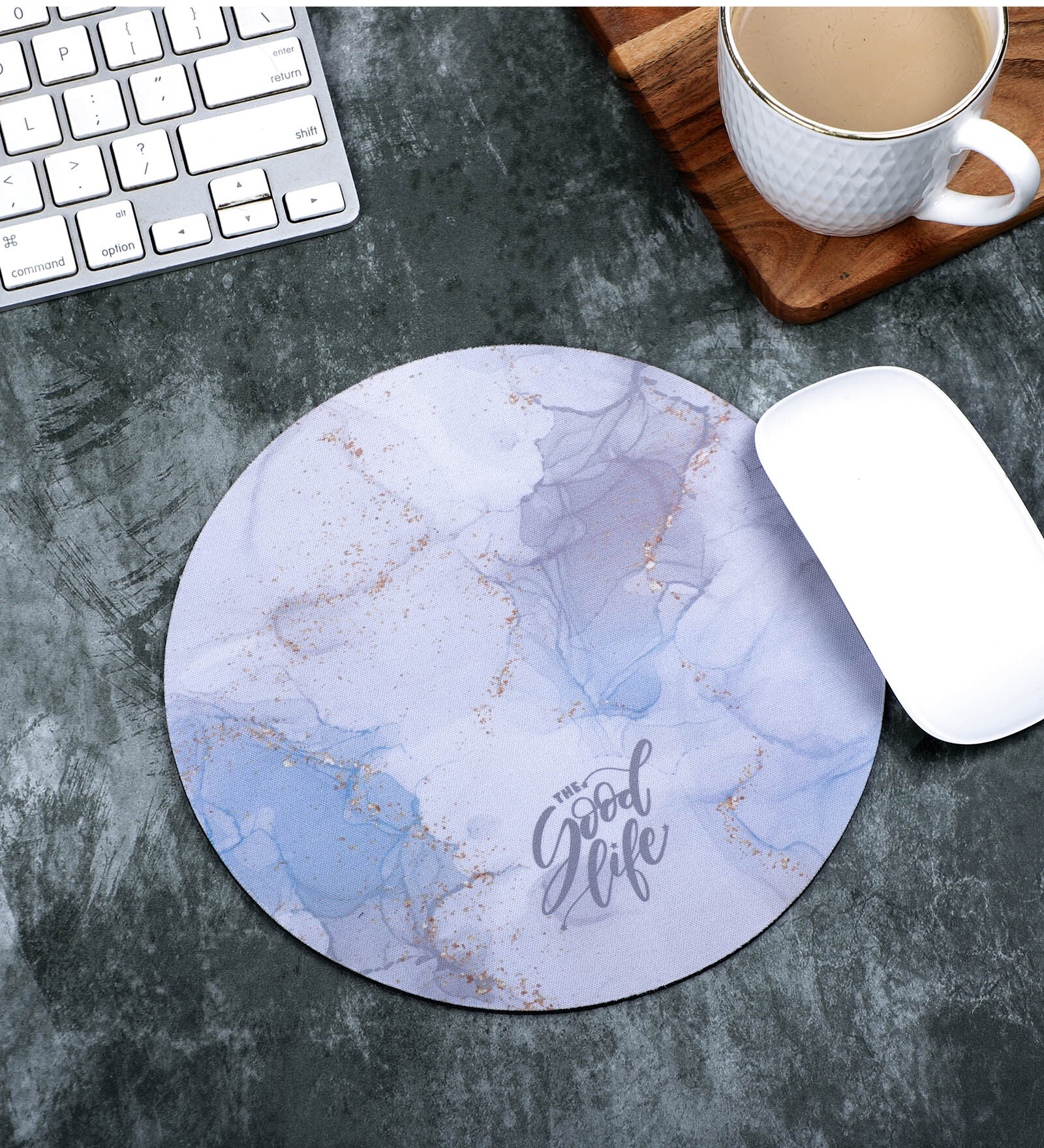 Marble Printed Round Mousepad