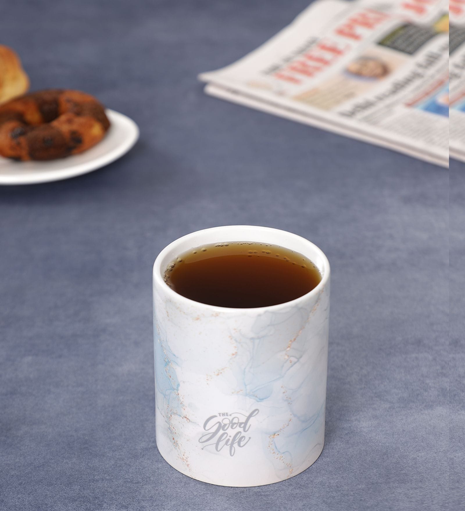 Marble Shade Text Printed Ceramic Coffee Mug 320ml