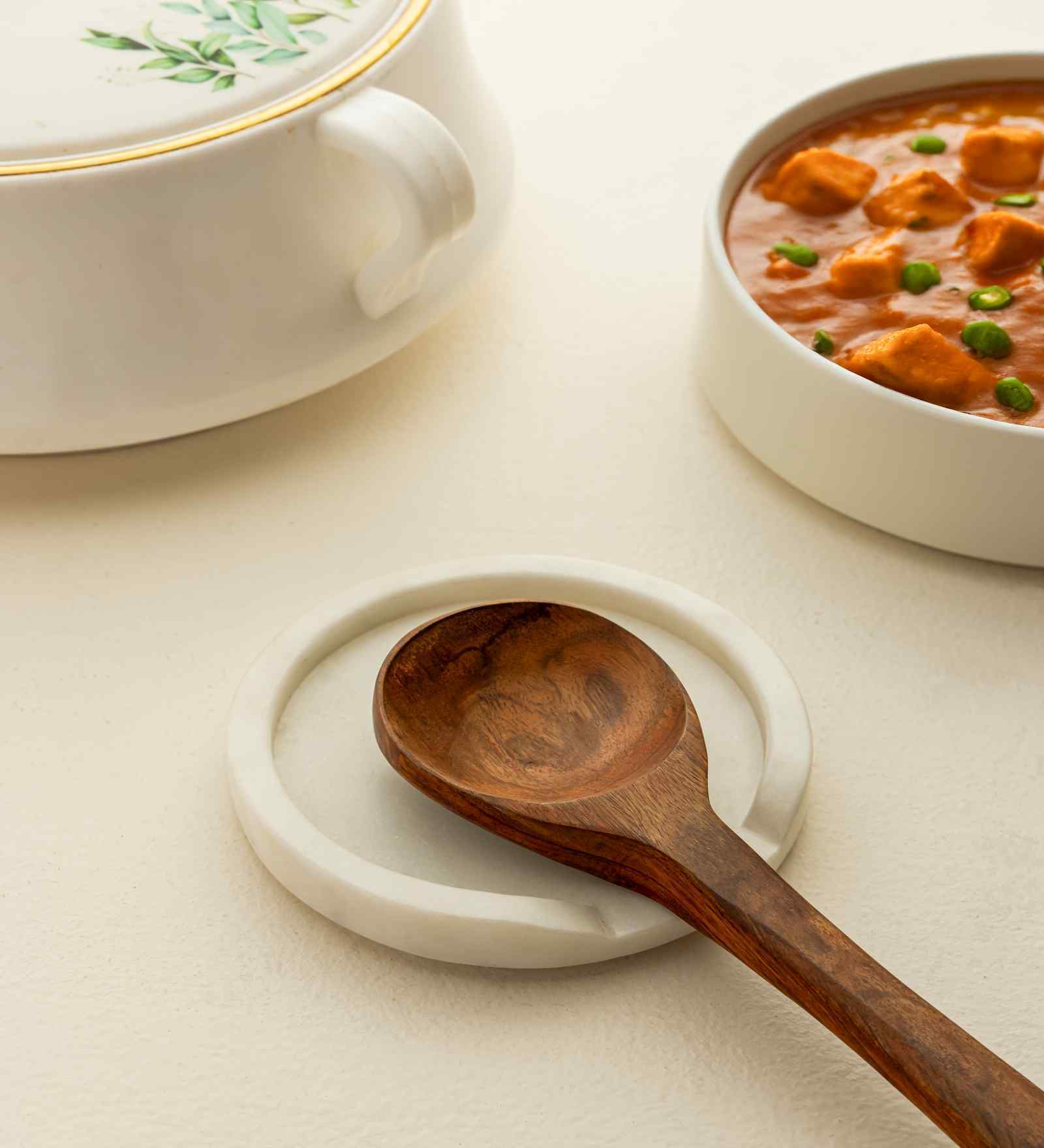 White Marble Spoon Rest