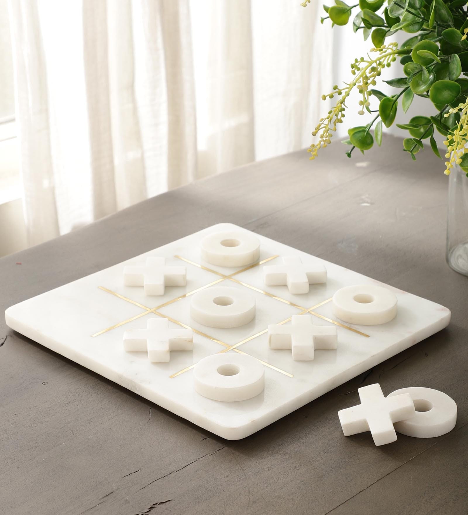 Marble Tic Tac Toe Game Board