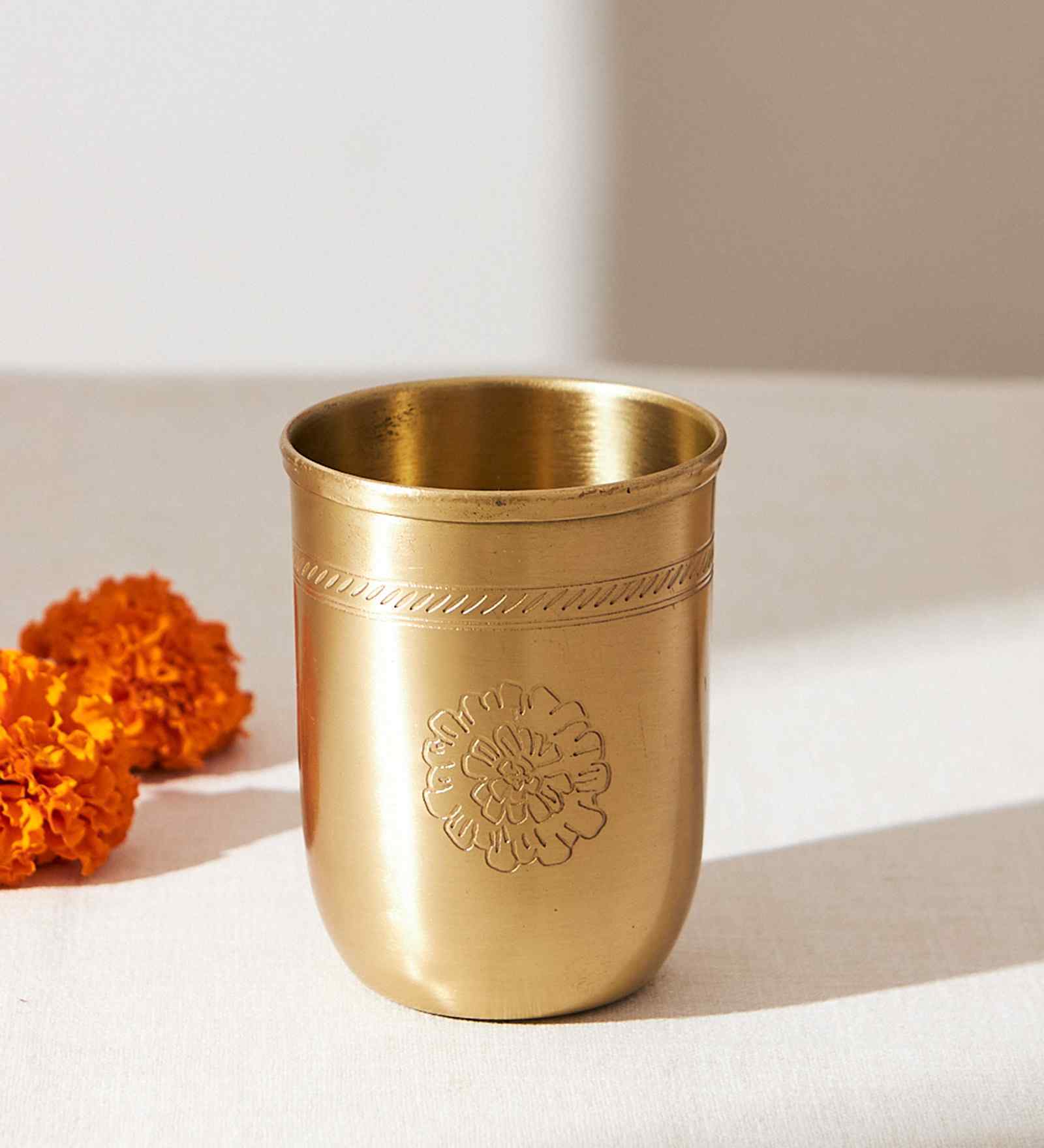 Marigold Brass Tumbler