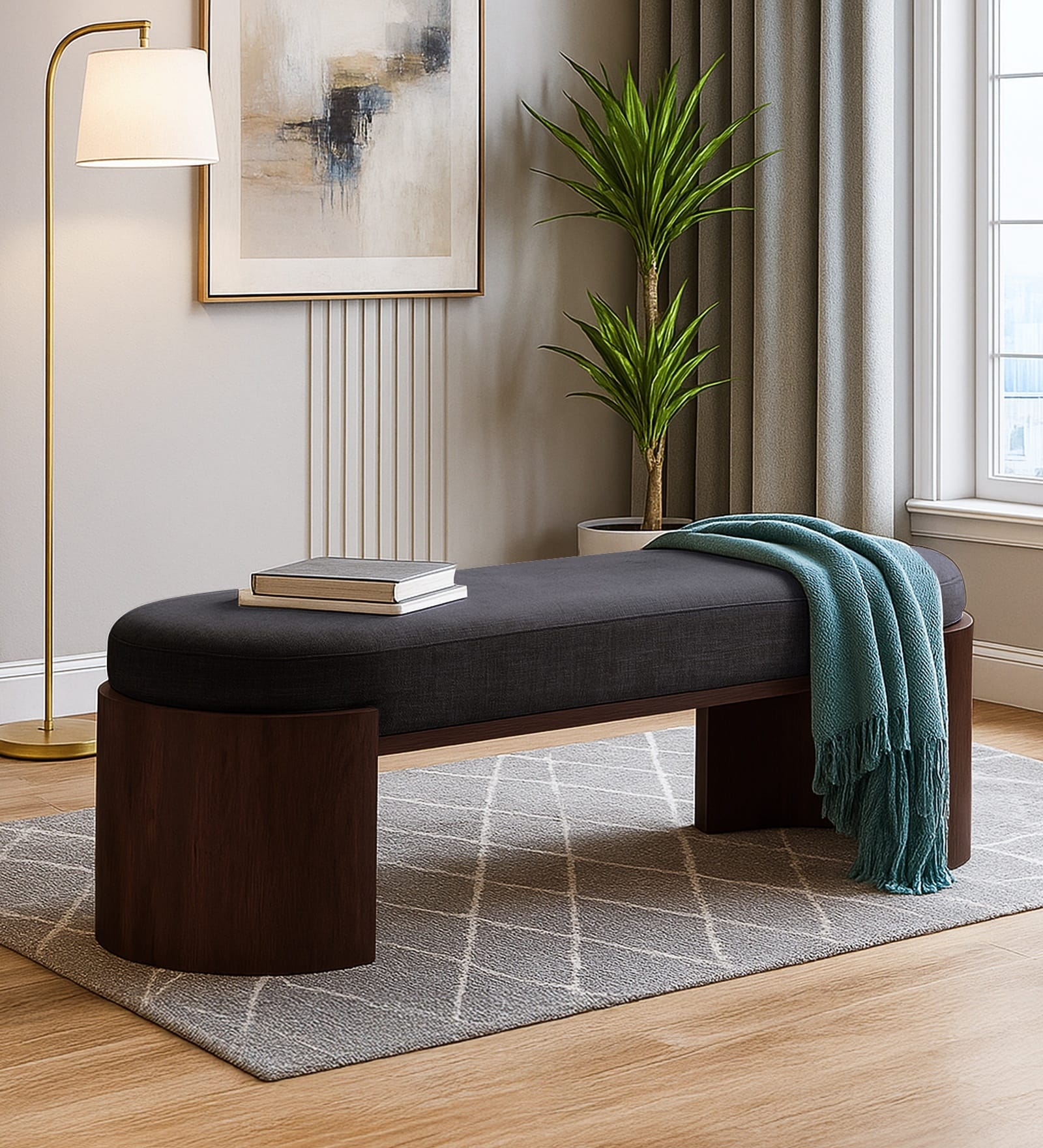 Marino Bench In Grey Color Marino Bench In Grey Color