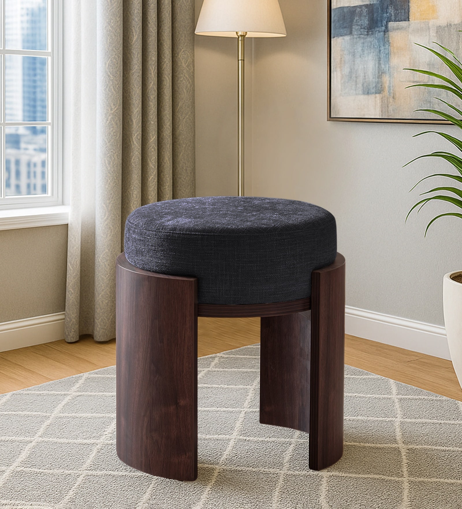 Marino Seating Stool In Grey Color