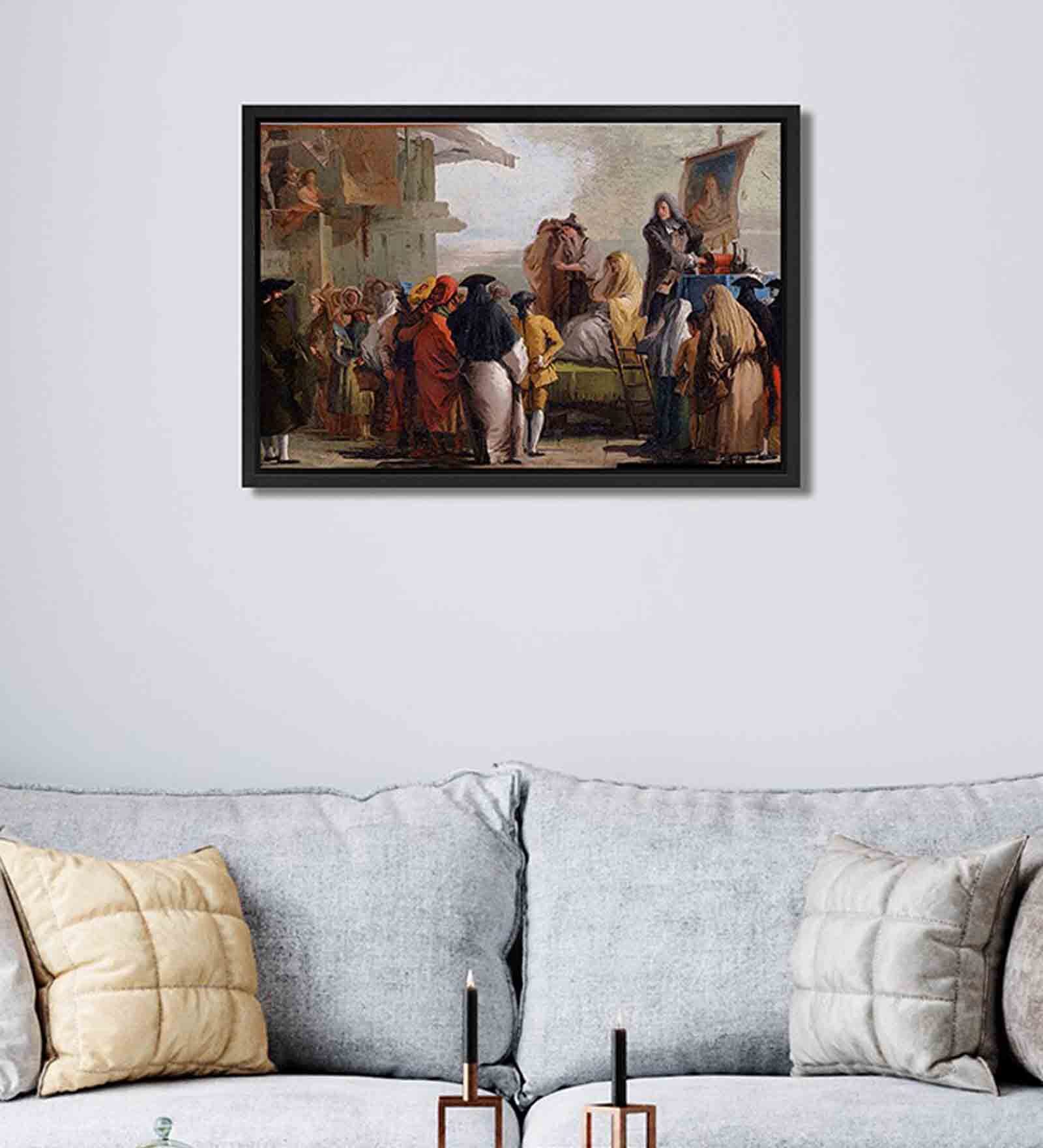 Marken Black Canvas Framed 18 x 12 Art Print