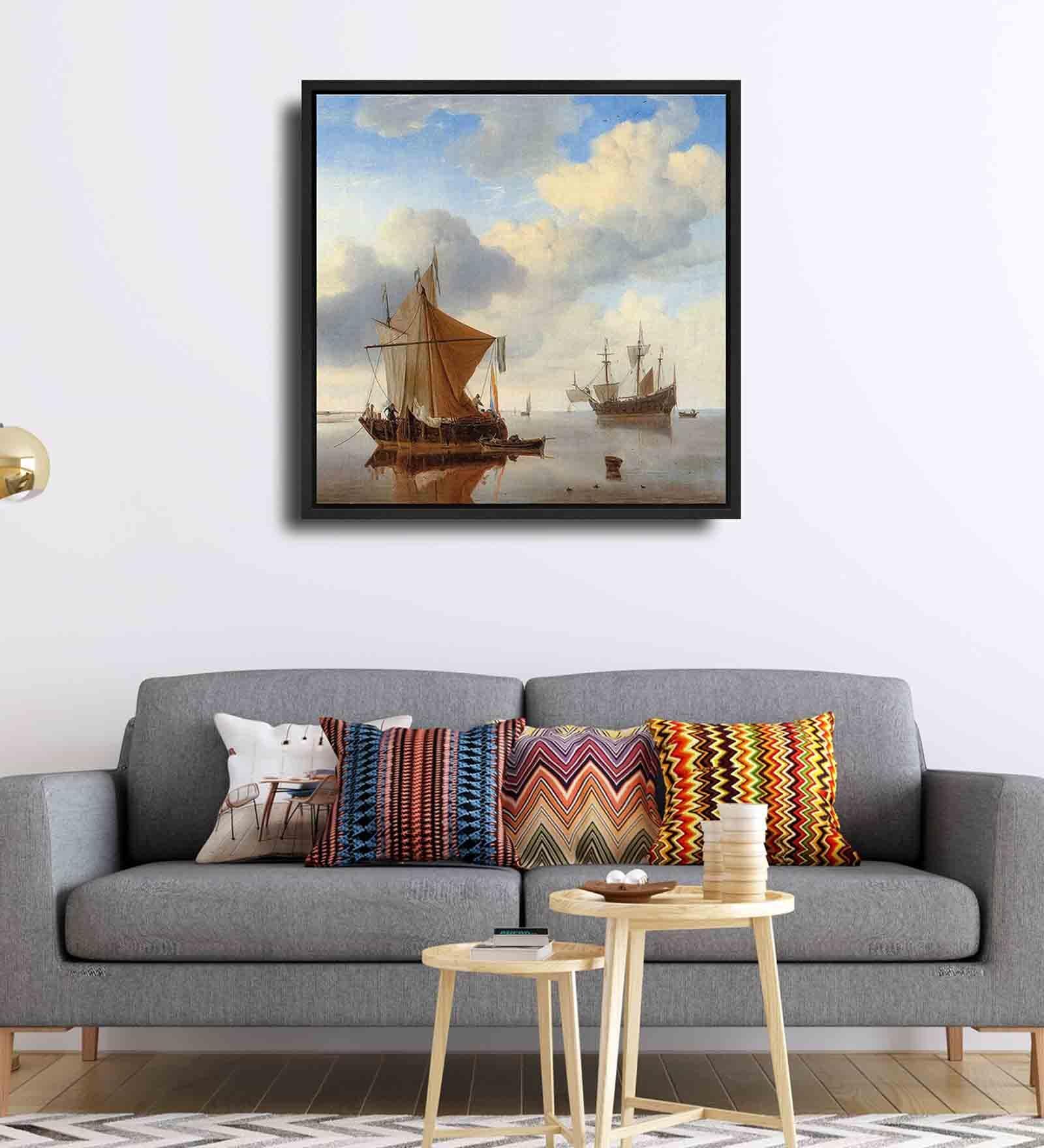 Marken Black Canvas Framed 24 x 36 Art Print