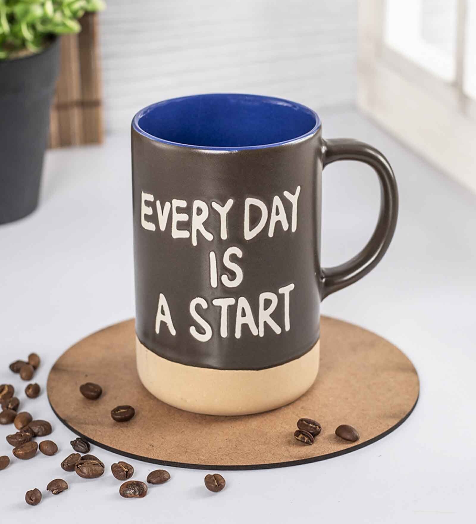 Buy Sea Blue Ceramic 360ml Believe Coffee Mug at 64% OFF by Market 99 ...