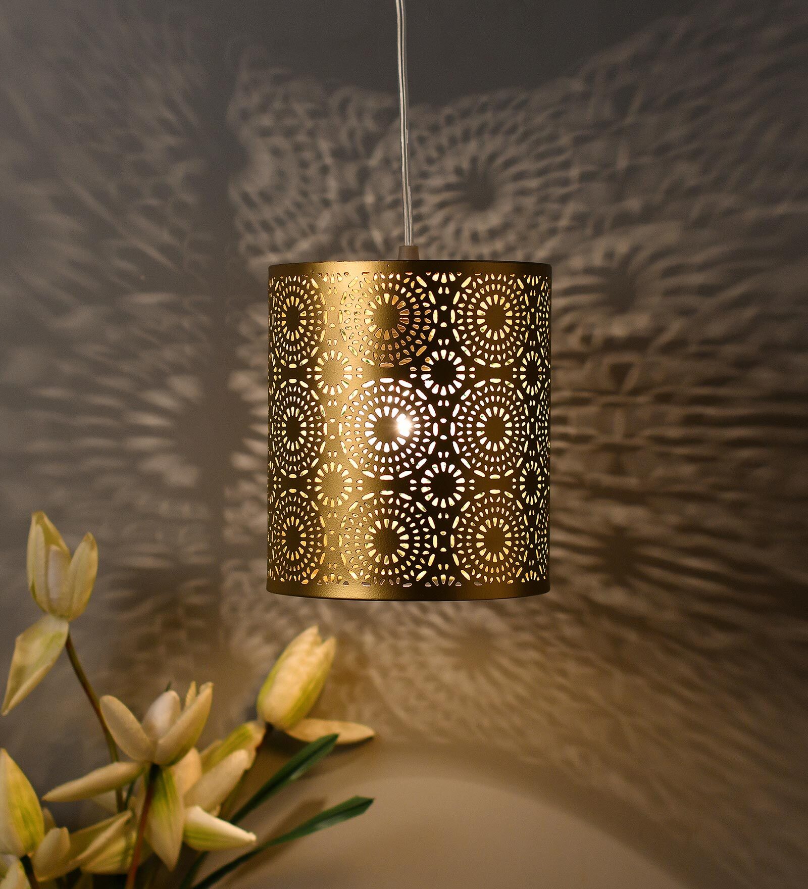 Marmor Gold Metal Hanging Light