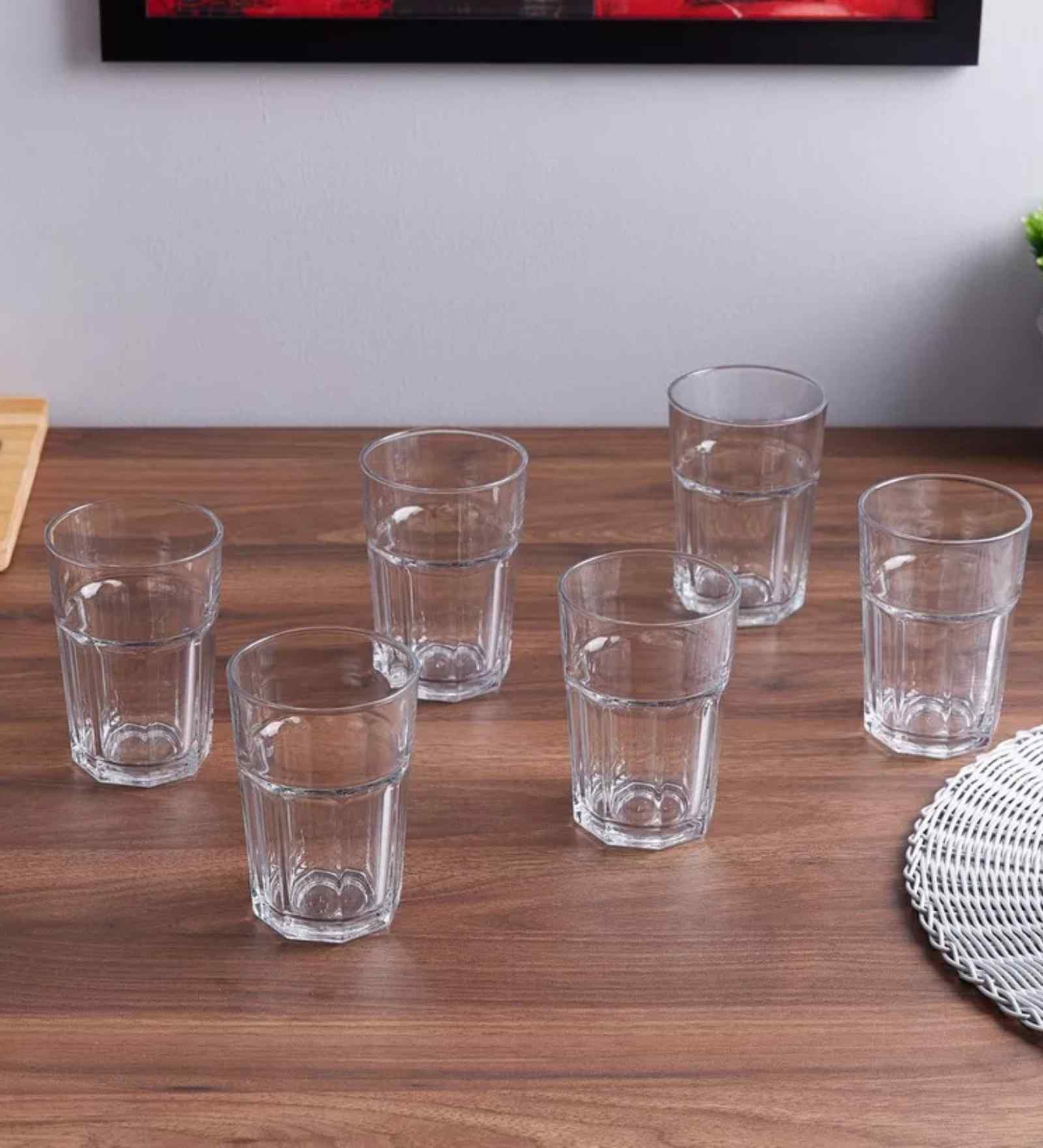 Marocco Set of 6 Crystal Lead Free Glass 320ml Hiball Glasses