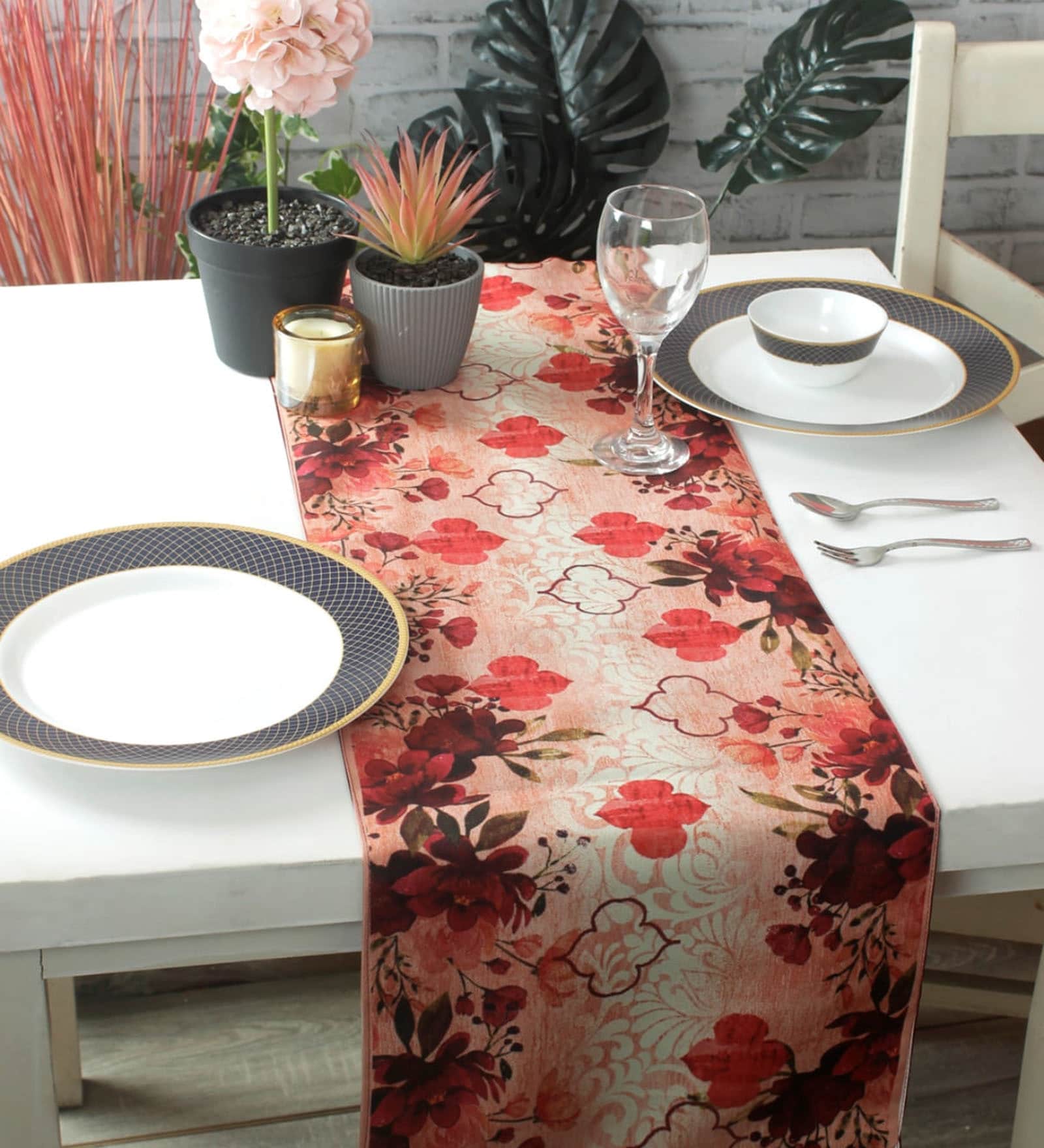 Maroon 72x13 Polyester Table Runner