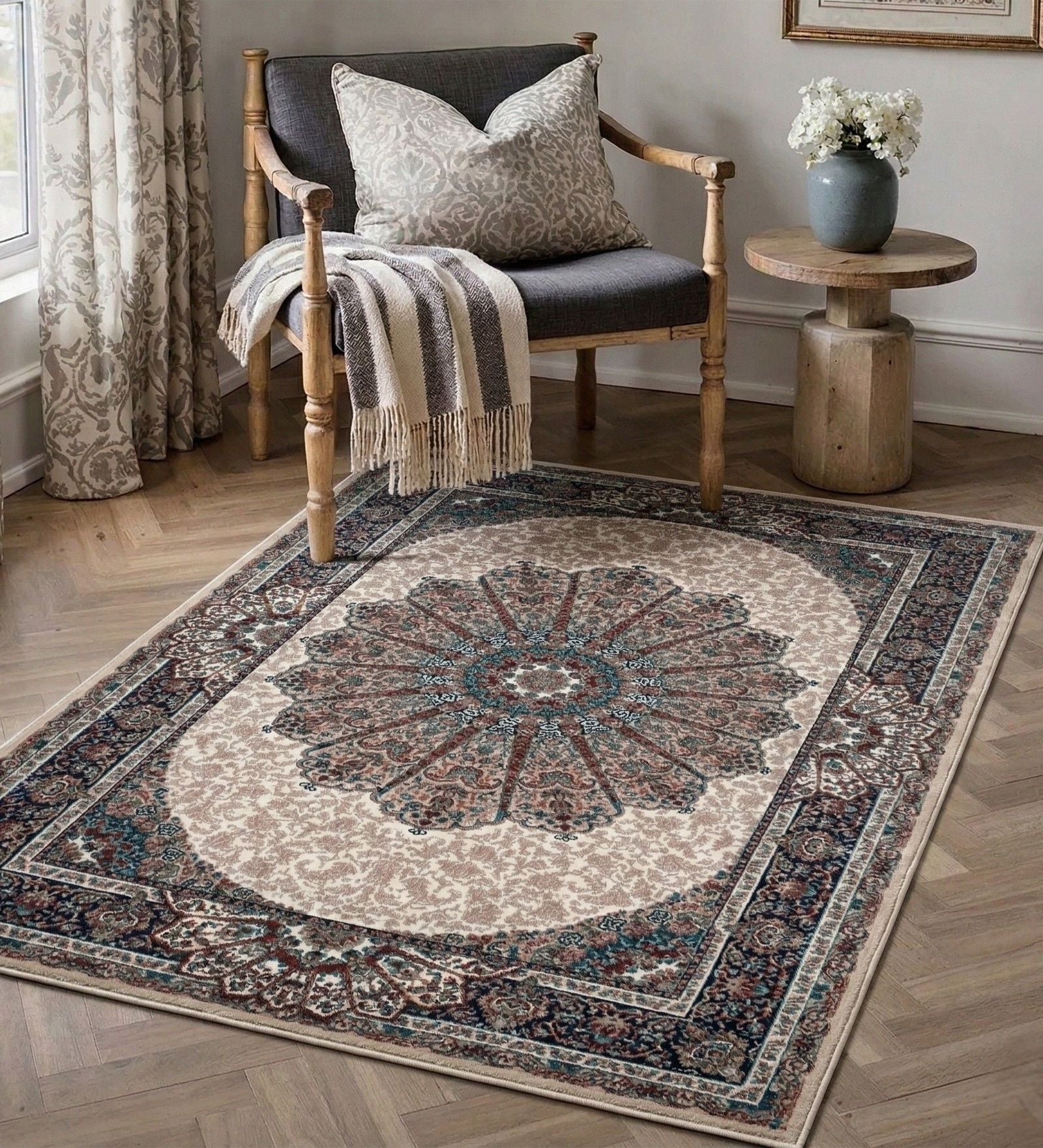 Maroon Silk 5 X 3 Feet Abstract  Rectangle Carpet
