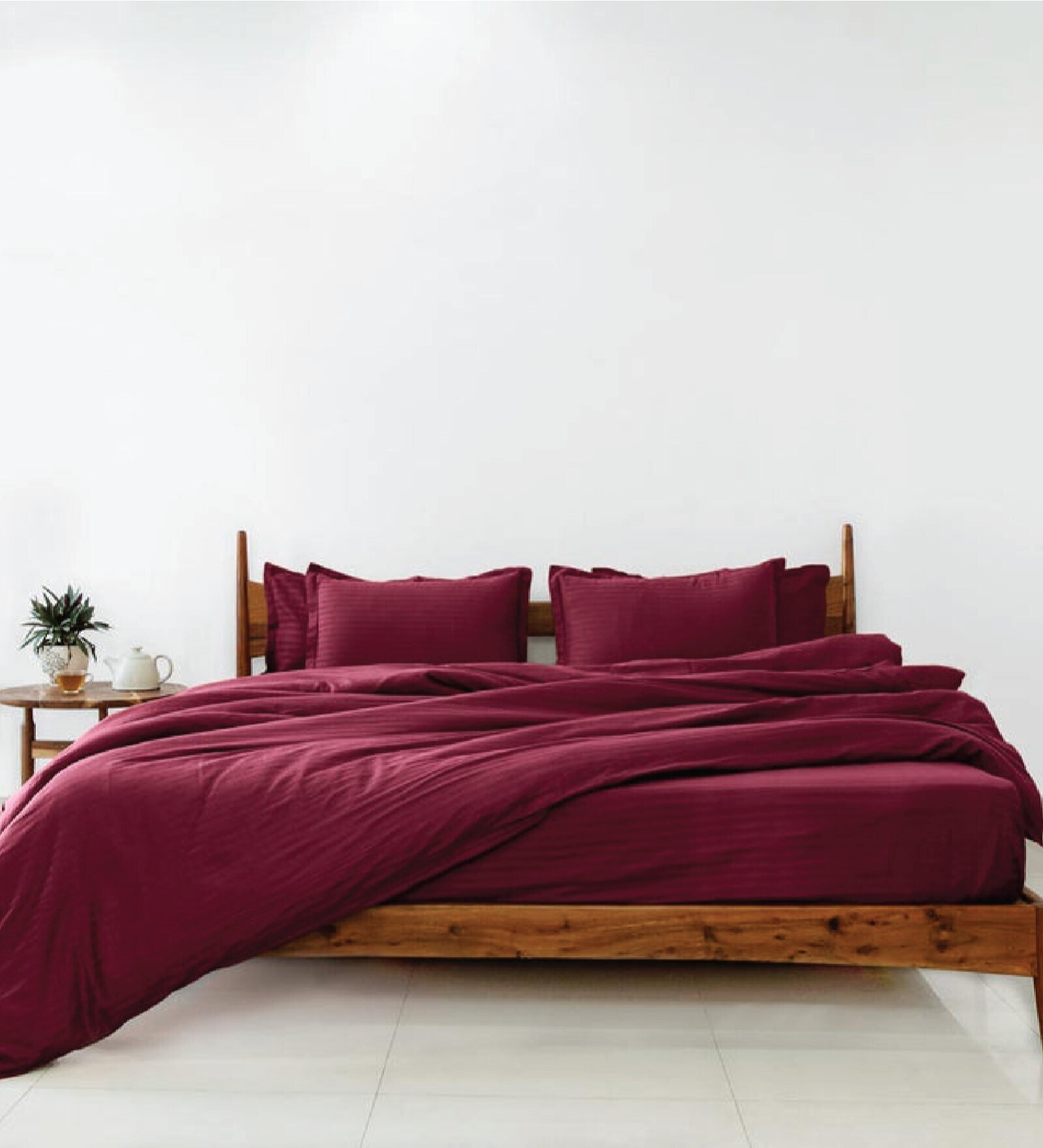 Maroon 100% Cotton 400 Heavy Winter Single Bed Comforter